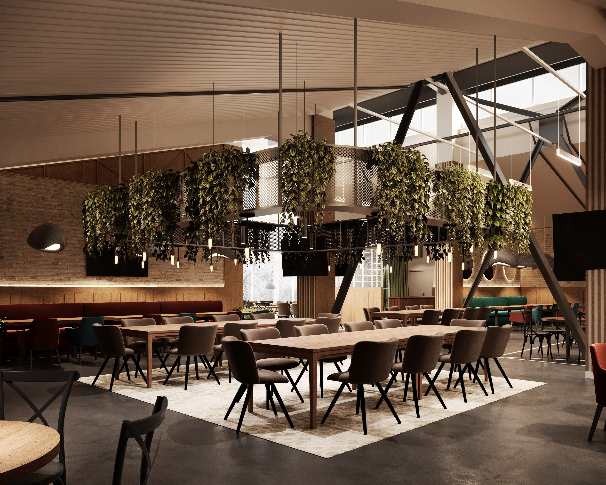 Дизайн кафе на мансардном этаже Ноябрьск. Архитектор-дизайнер в Казани