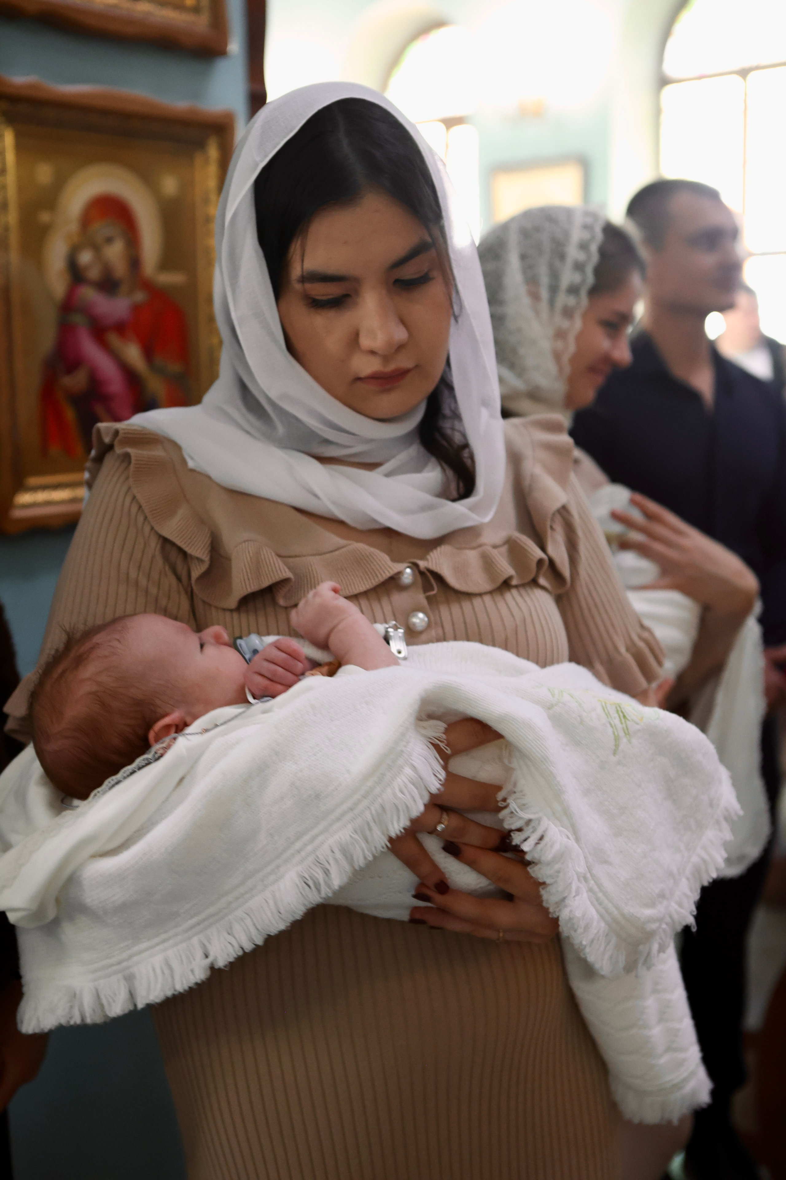 Яна и Максим —крещение Михаила. Фотограф в Курске Смирнов Евгений