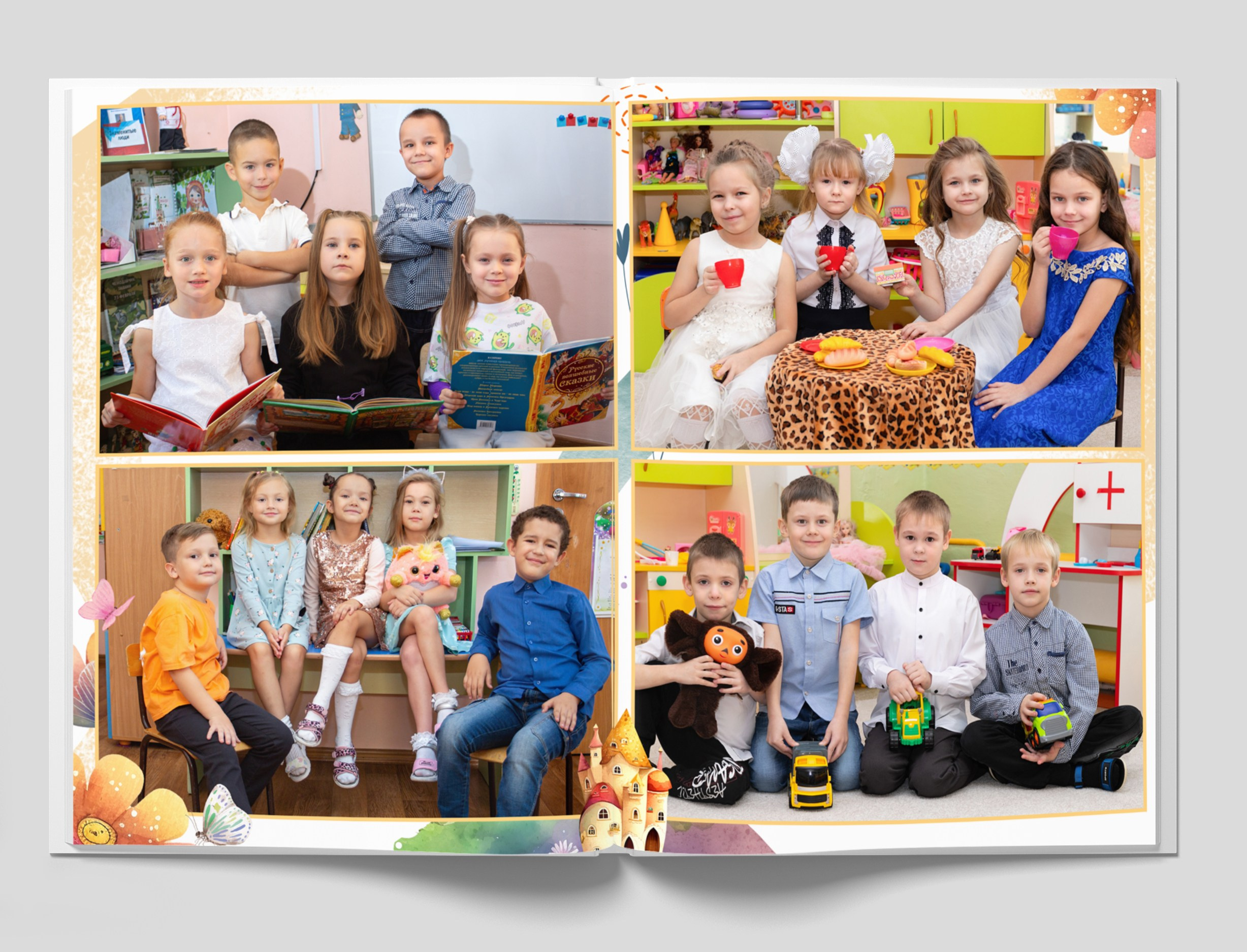 Выпускные альбомы для детского сада. Студия «Фокус» детская фотография Ольги Поповой г. Бийск