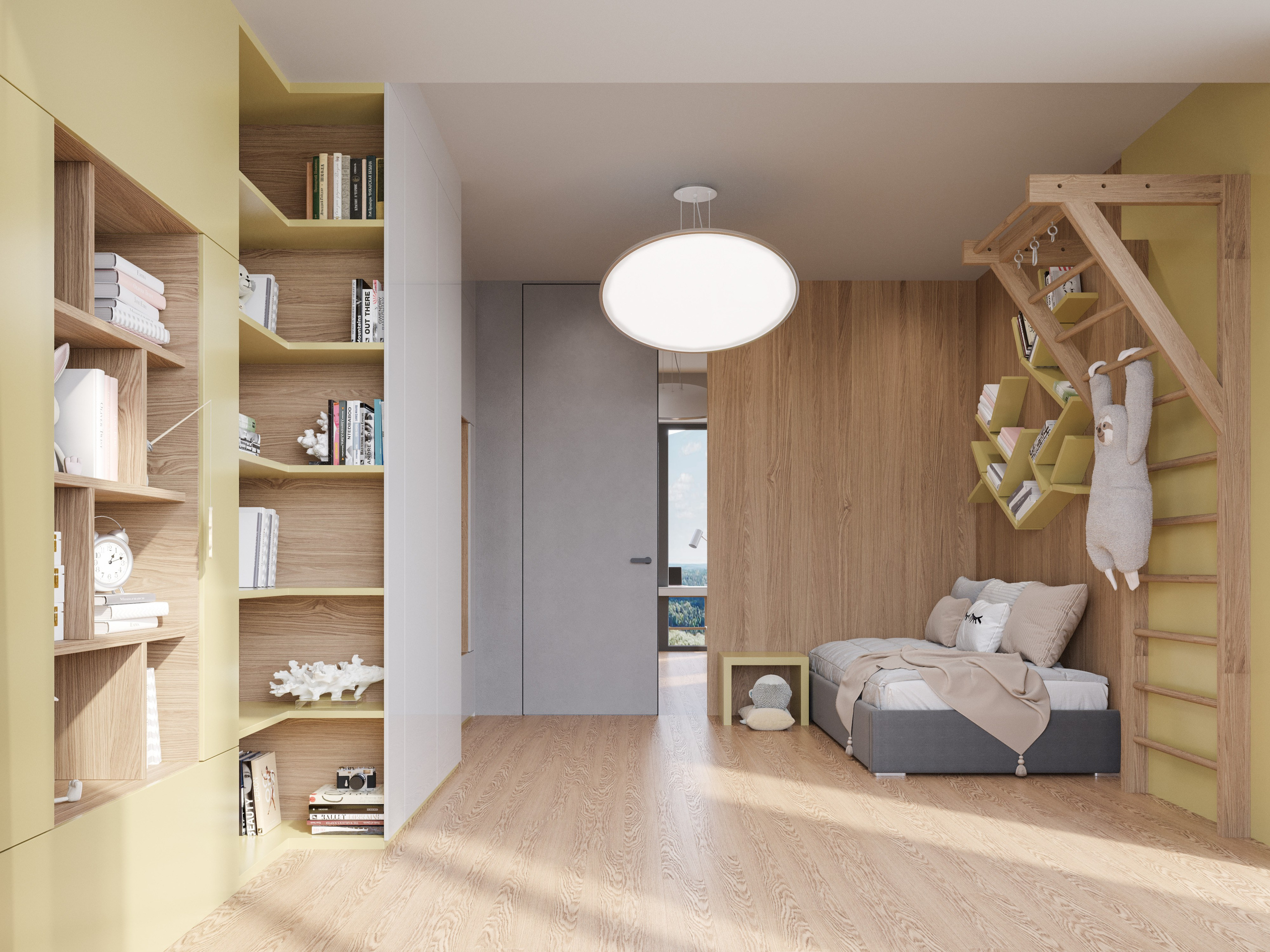 3D Визуализация Интерьера Квартиры в Современном Стиле с Панорамными Окнами. Визуализатор интерьера в Москве | Брагин Кирилл