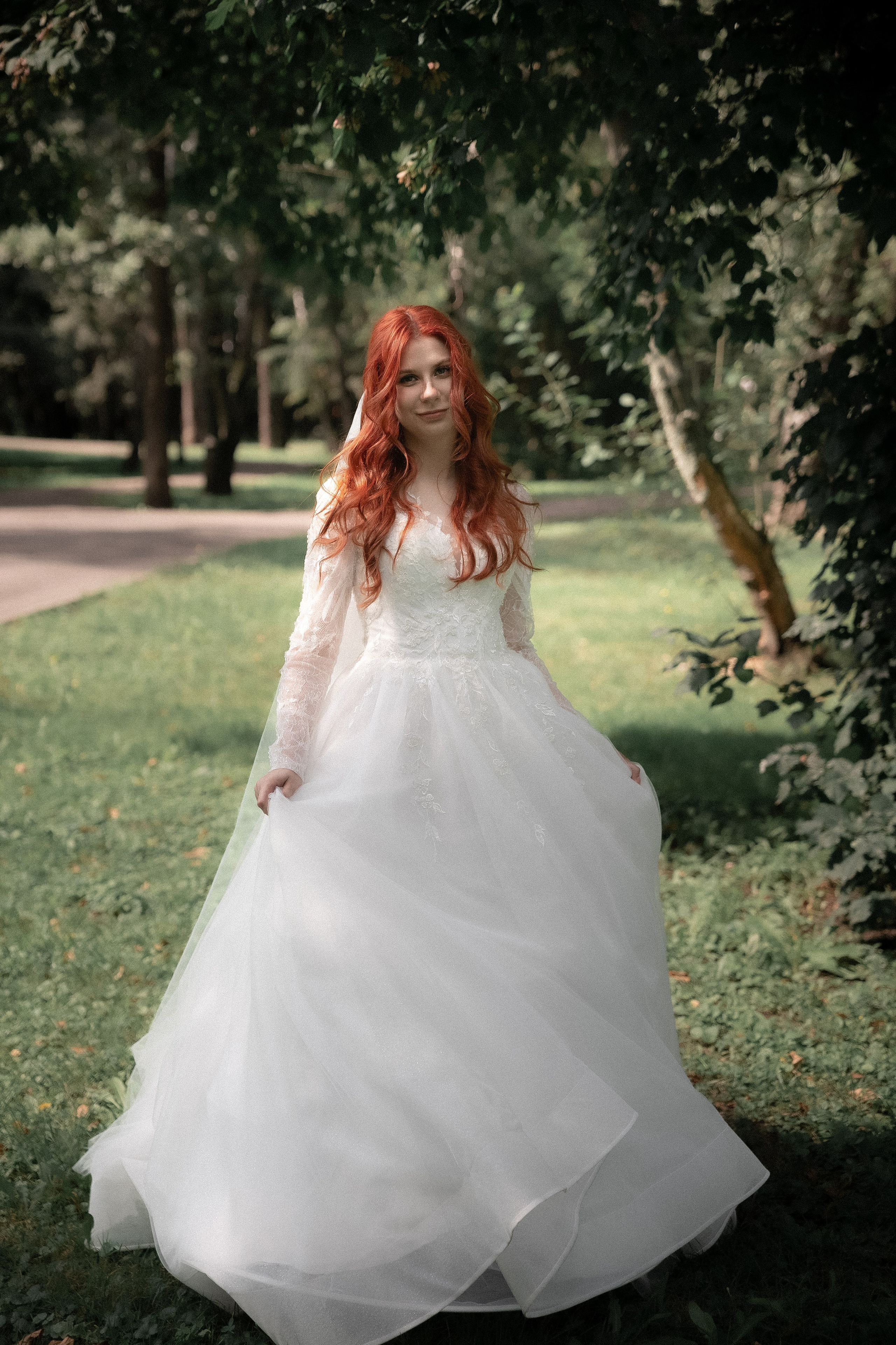 Фотосессия свадьбы Ивана и Александры в парке Горки Ленинские