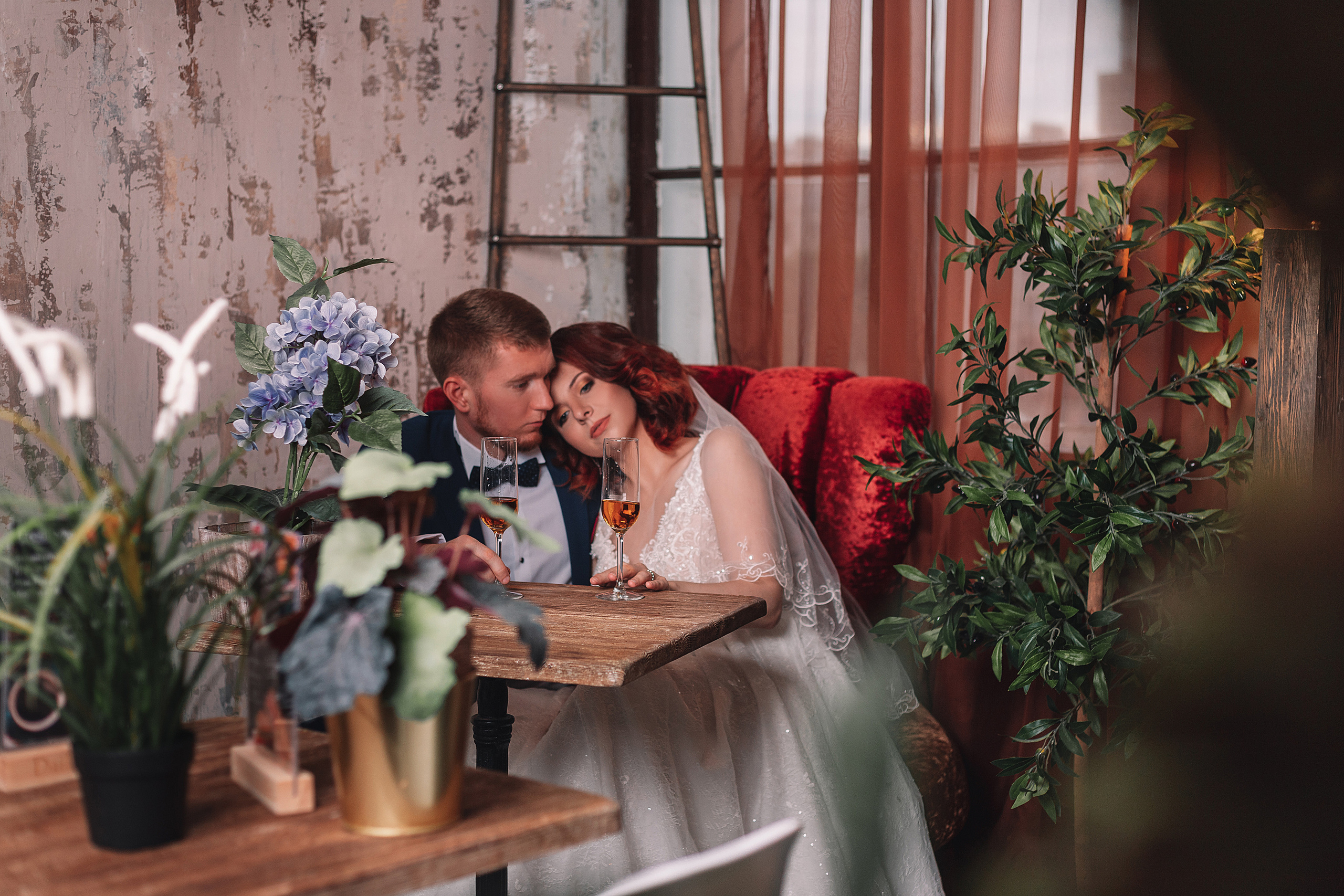 Serie de bodas en un estudio fotográfico. Fotógrafo en Buenos Aires