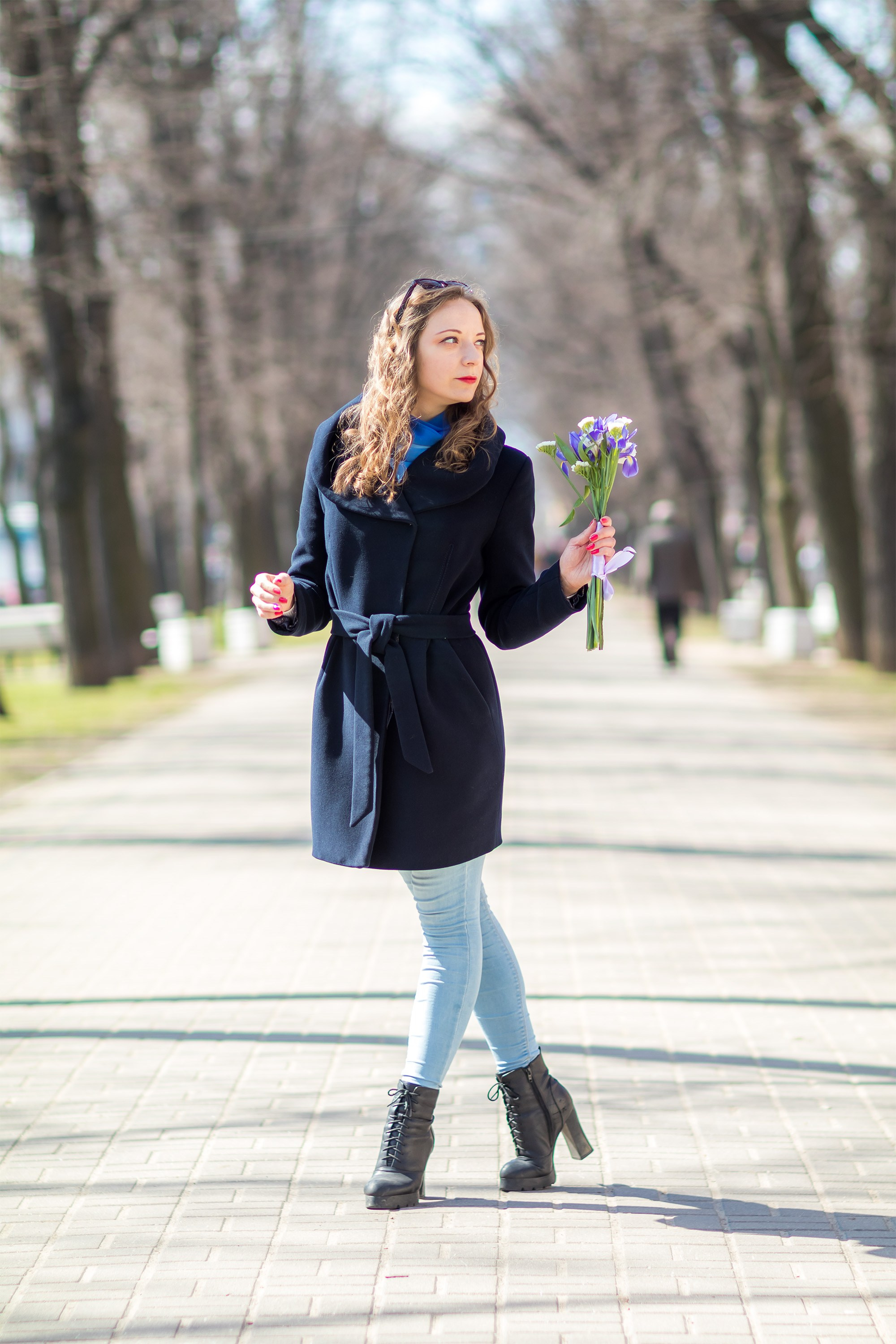Лиза. Весна в пончо. Портретный фотограф в Санкт-Петербурге Александр Быстрицкий