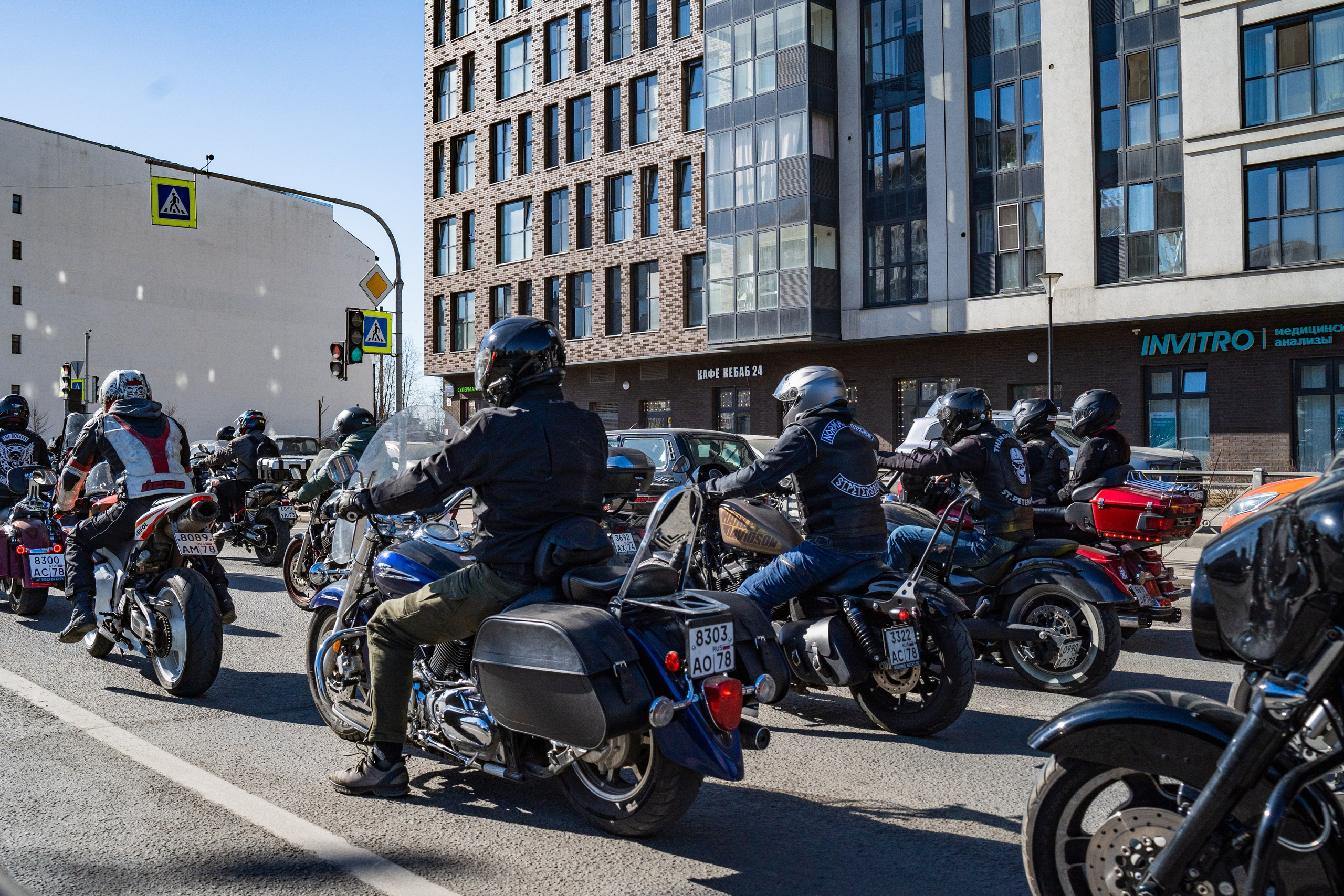 Весенний прохват мотоклуба Normans Riders MC. Концертный и репортажный фотограф в Санкт-Петербурге Слава Пахомов