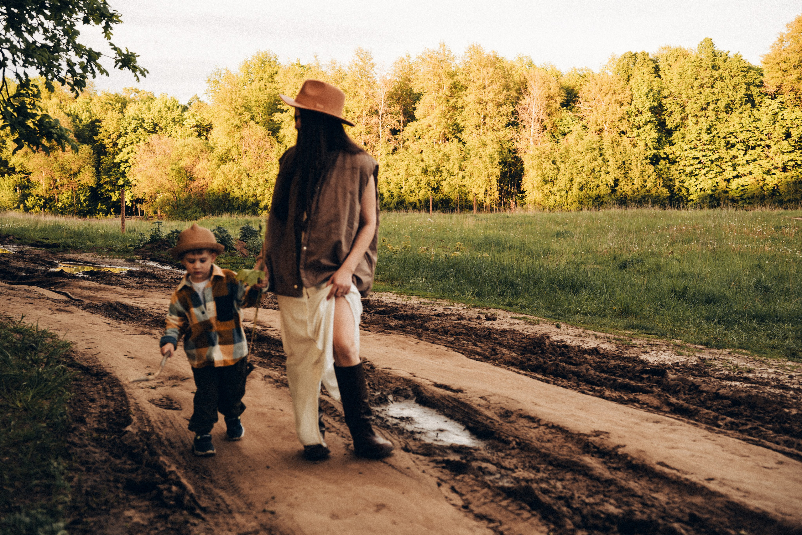 Семейная съемка на закате