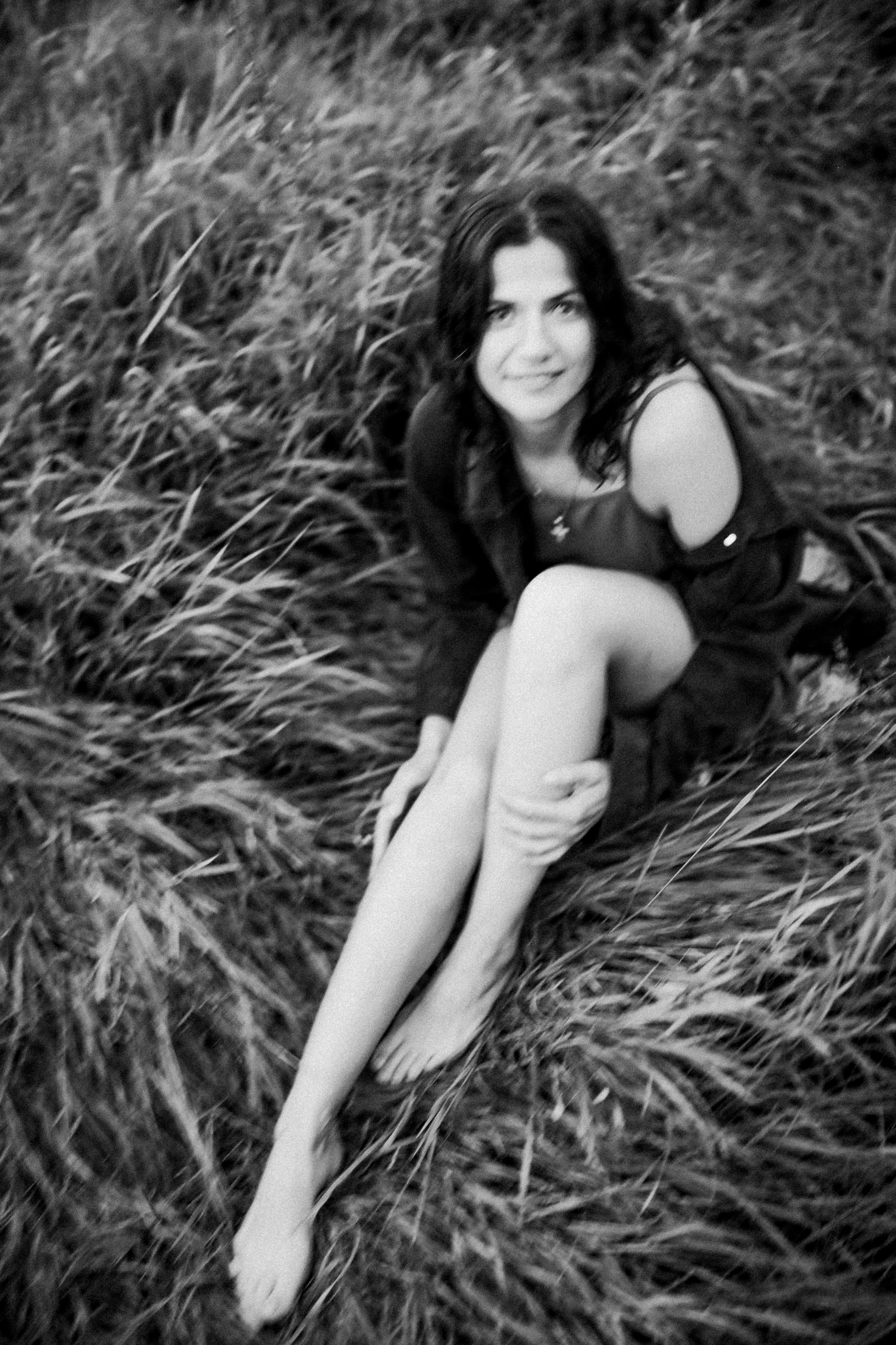 Закат в поле. Лена Крутова. Фотограф в Москве