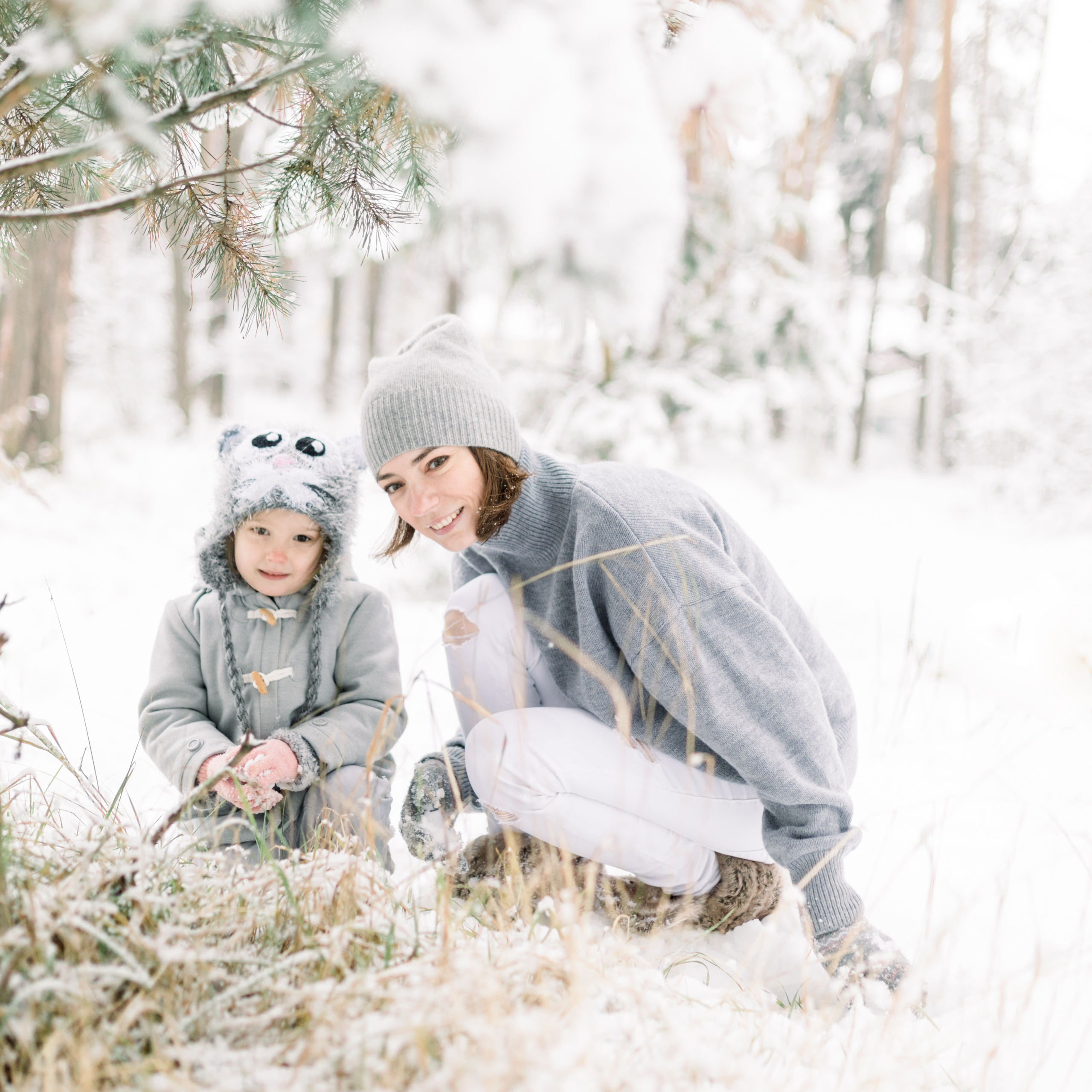 Зимняя семейная фотосессия. Лена Крутова. Фотограф в Москве