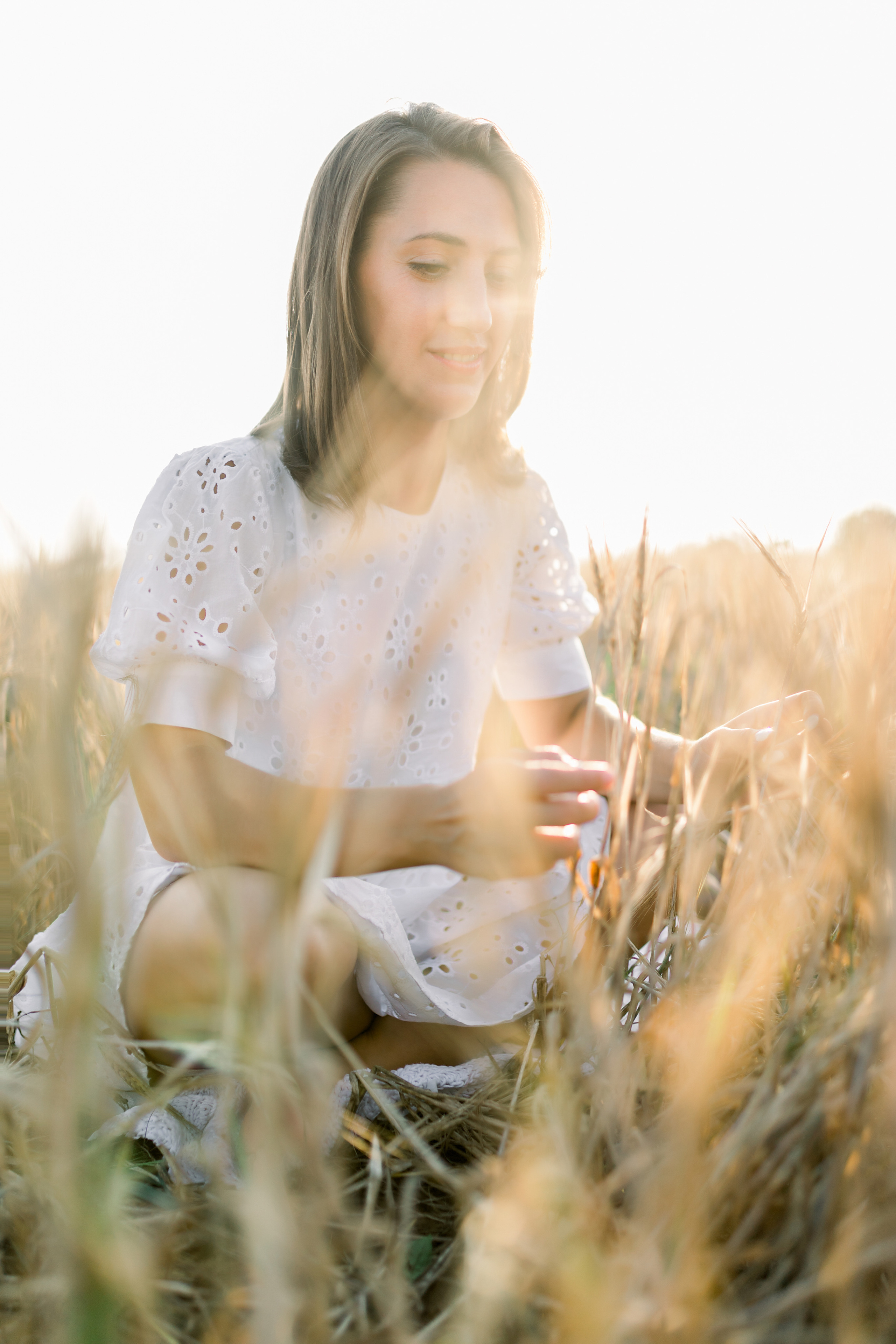 Закат. Поле. Полина. Лена Крутова. Фотограф в Москве