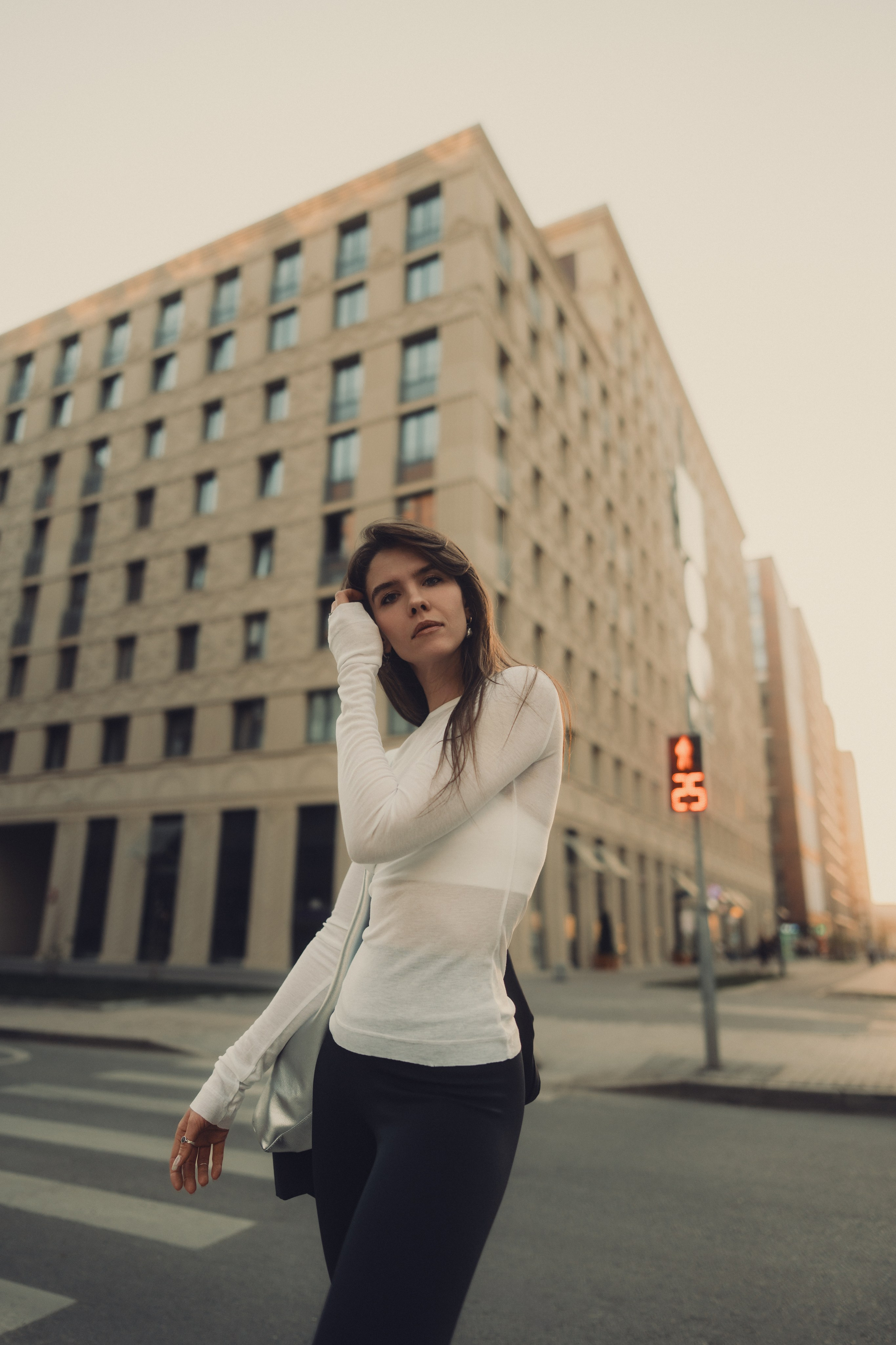 Female street photoshoot in Moscow by Anton Avanzato