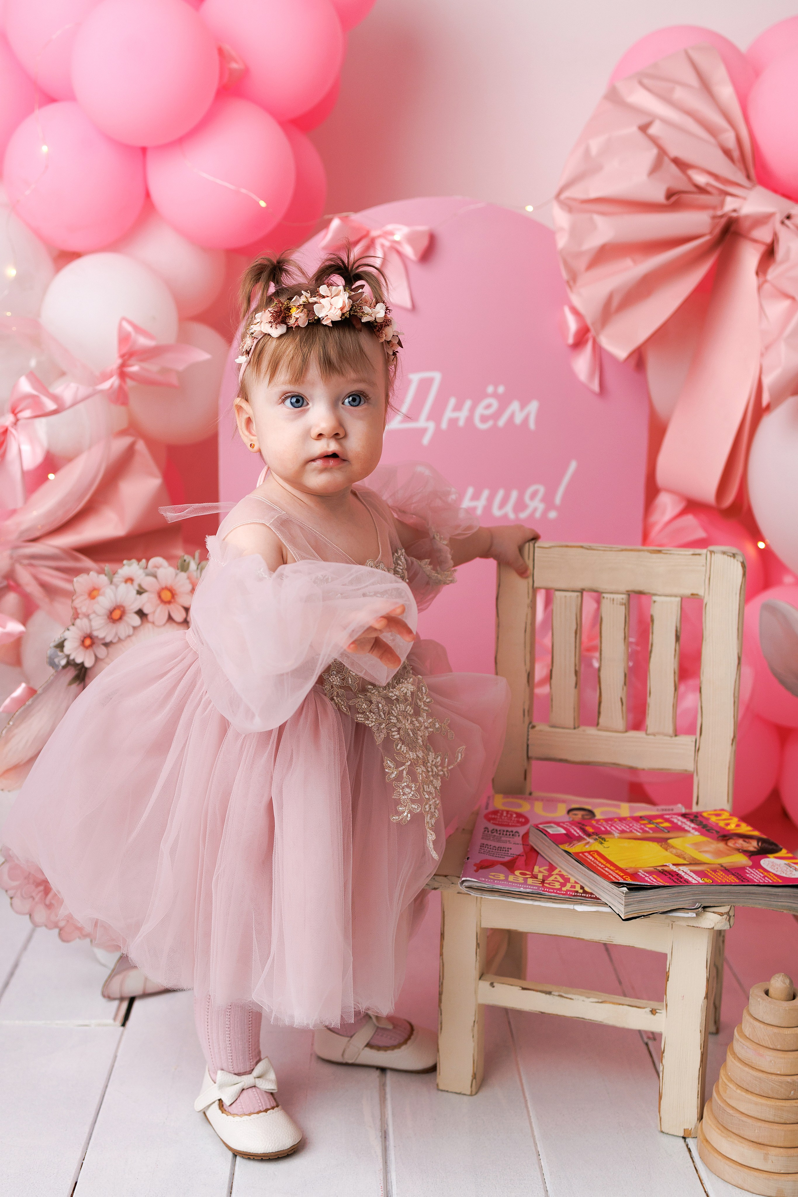 Аделине 1 годик. Фотограф новорожденный малышей Новосибирск