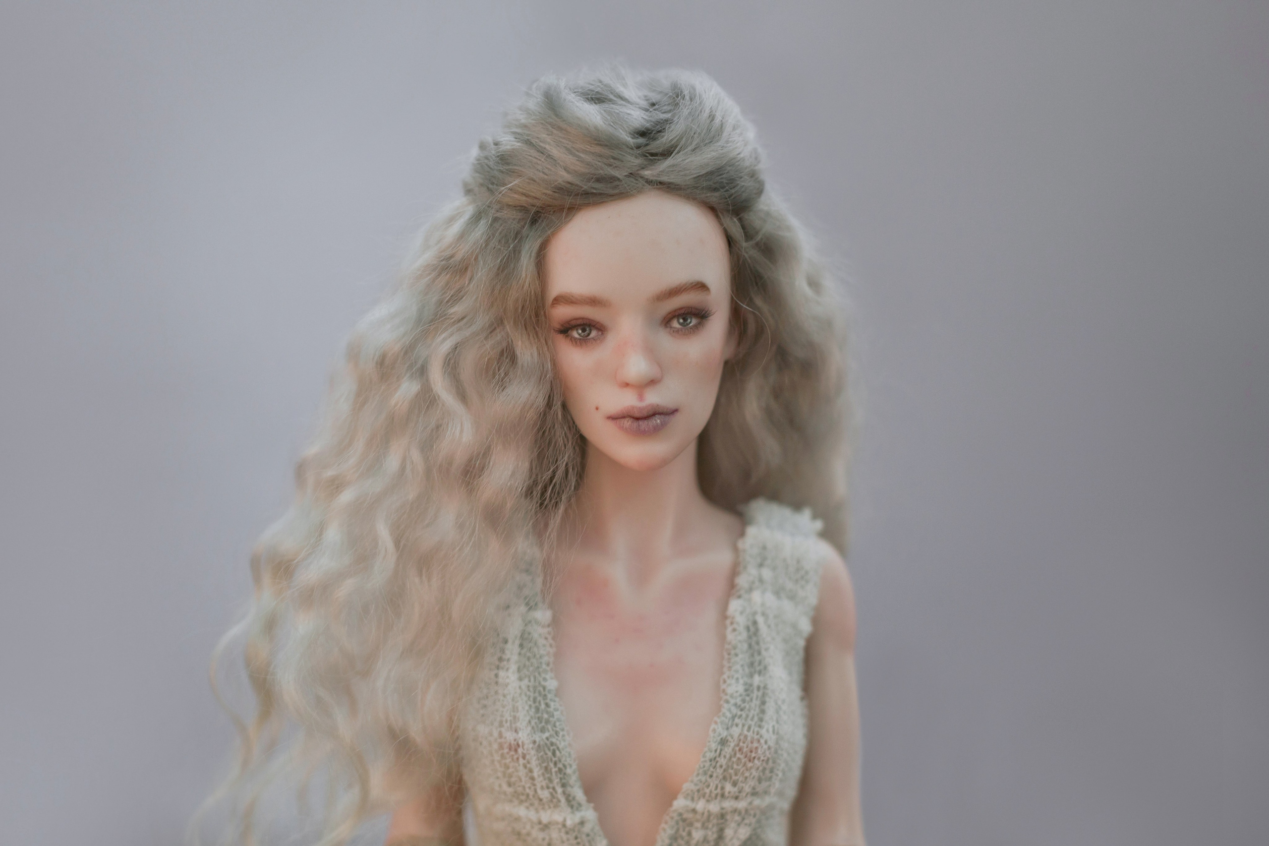 Селена. Фарфор. 130 тыс руб. Авторские Шарнирные куклы и украшения из фарфора Алексаны Лавринчук