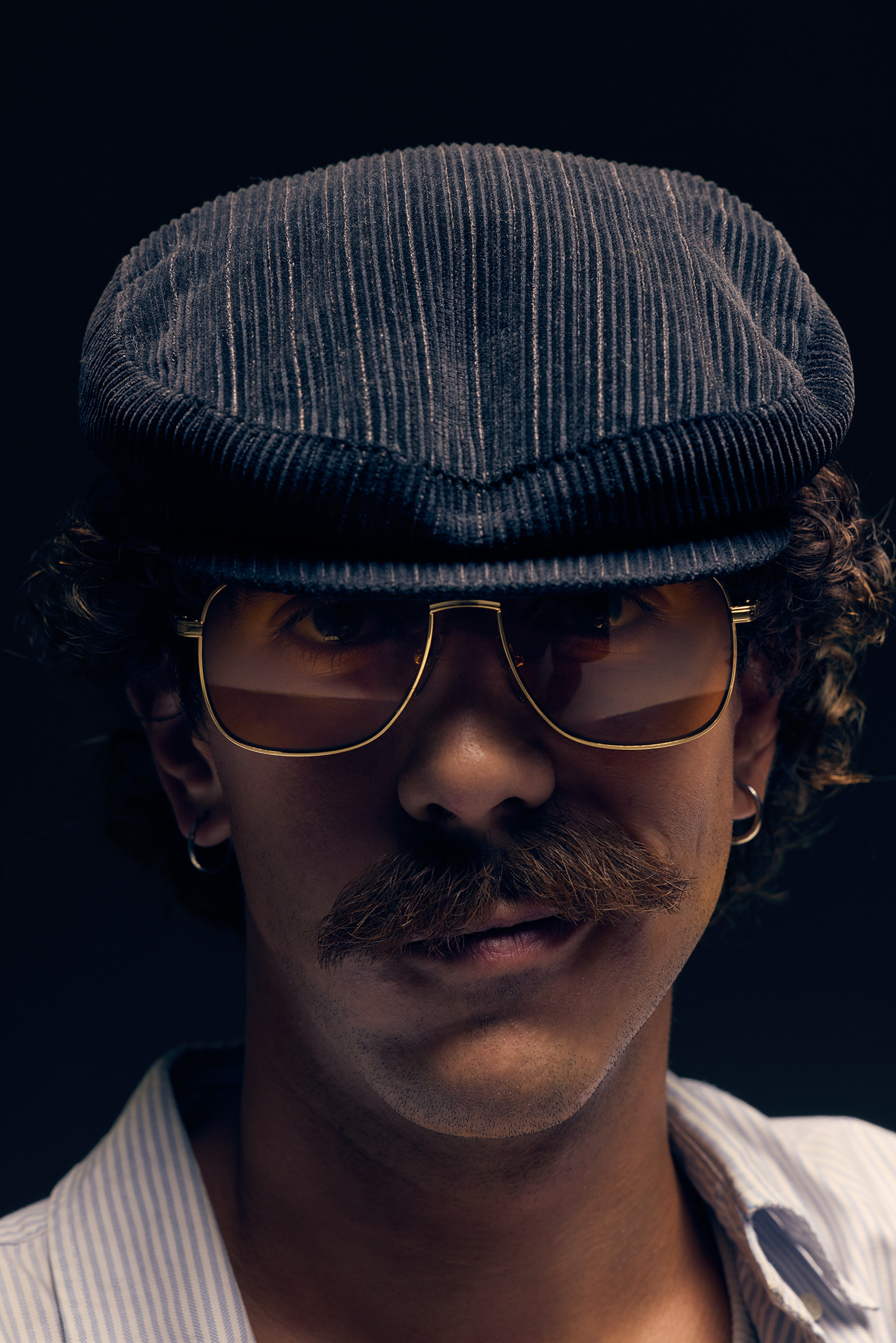 Artistic studio photography with conceptual male portrait