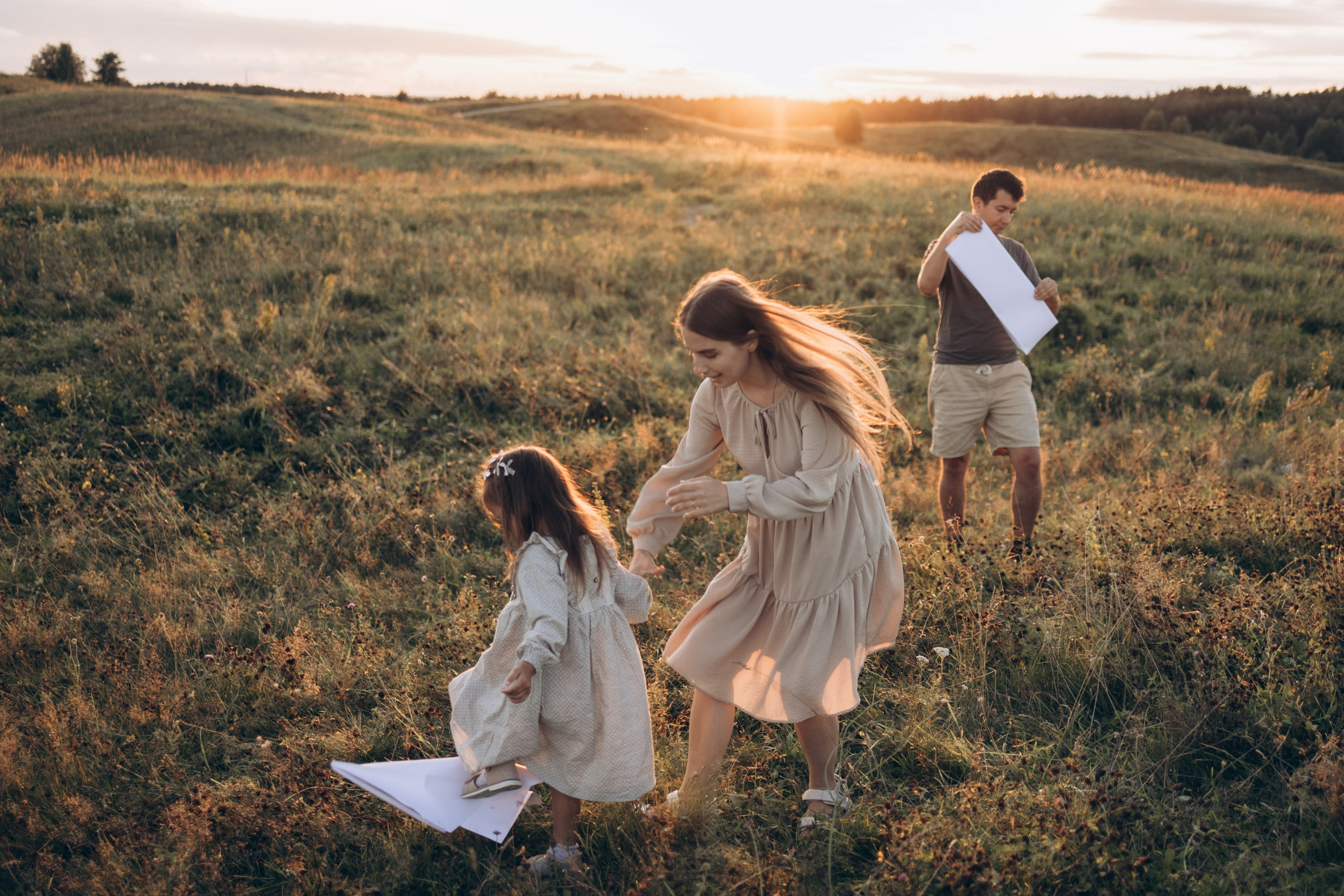 Семейная фотосессия на Колтушских высотах. Семейный и детский фотограф в Санкт-Петербурге Павлова Елена