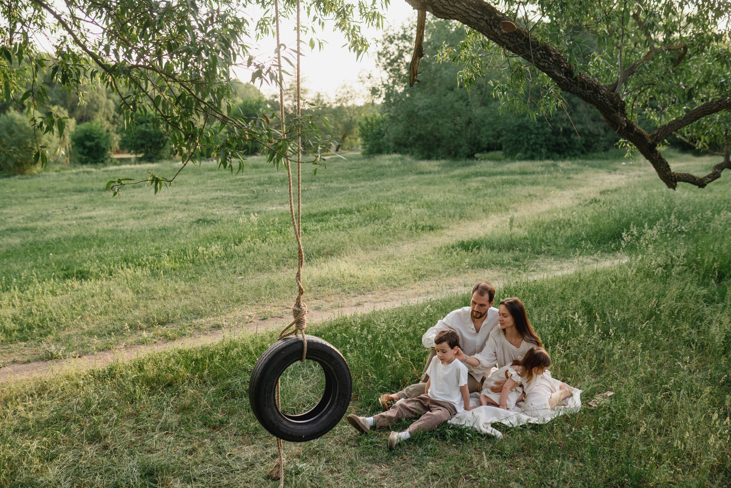 Лена, Сережа, Миша и София. Семейный фотограф в Москве Лилия Лебедева