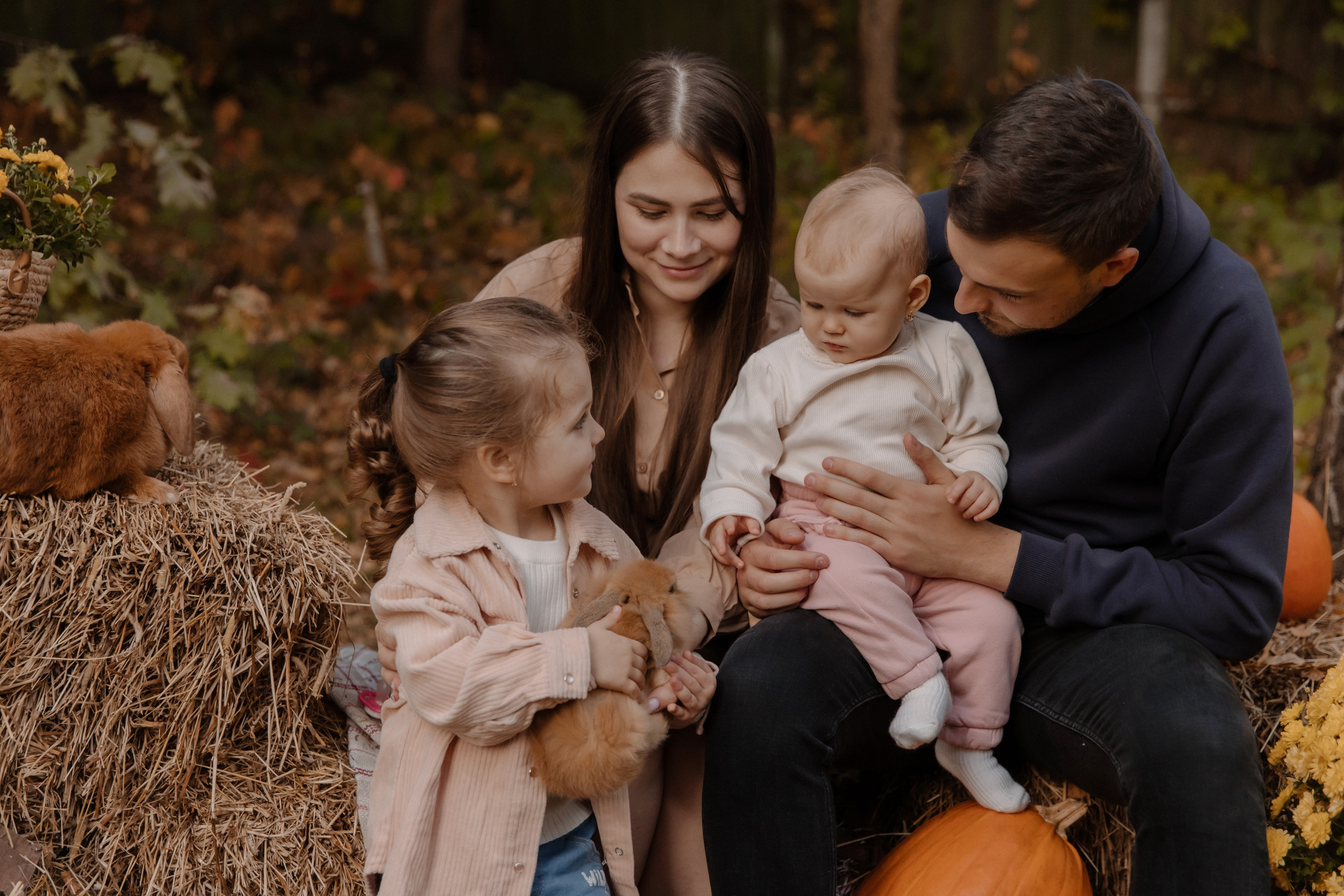 Съемка с кроликами. Семейный и свадебный фотограф в Москве и Зеленограде Пилипенко Юлия