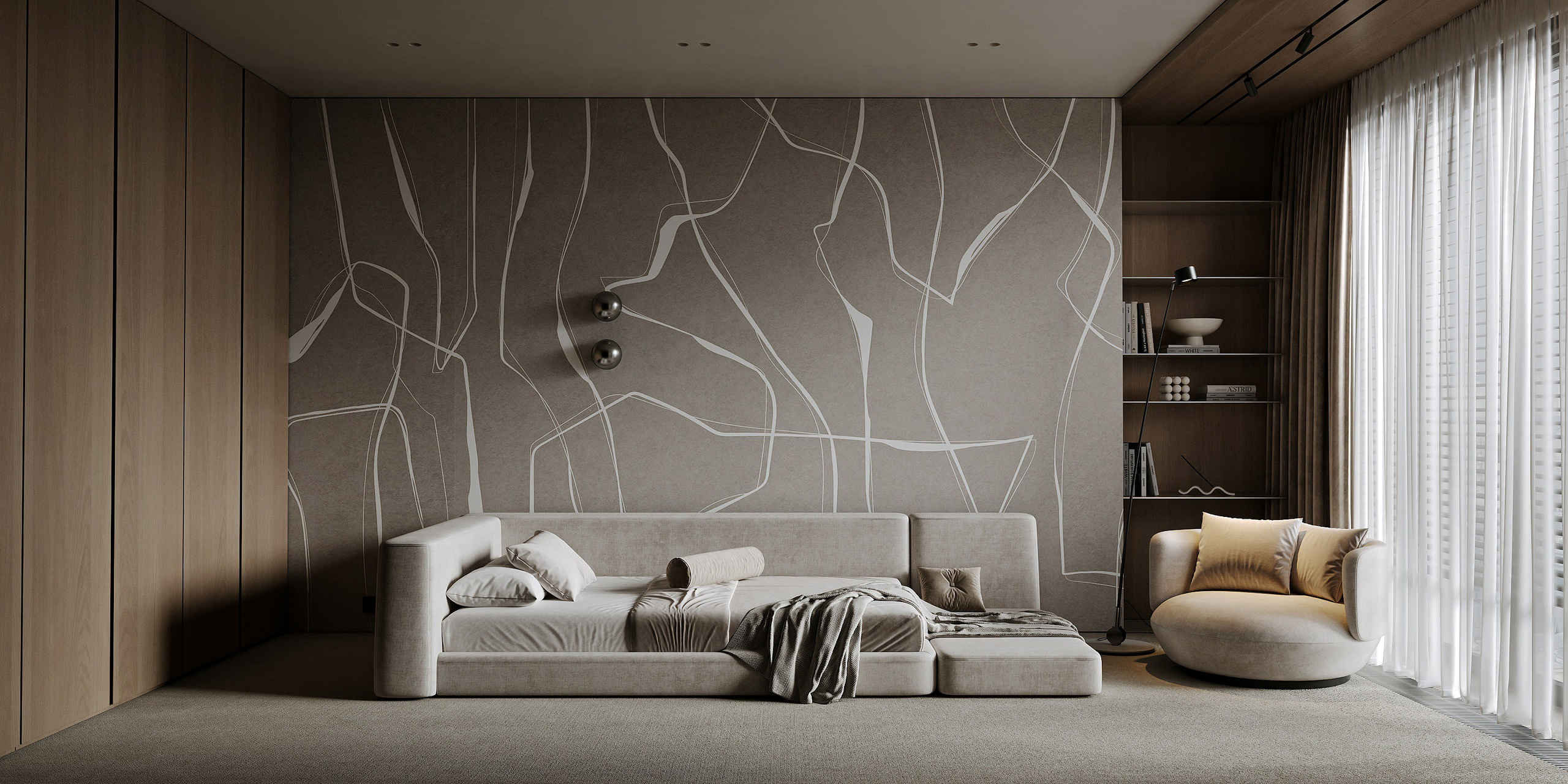 Дизайн-проект детской для подростка в стиле минимализм