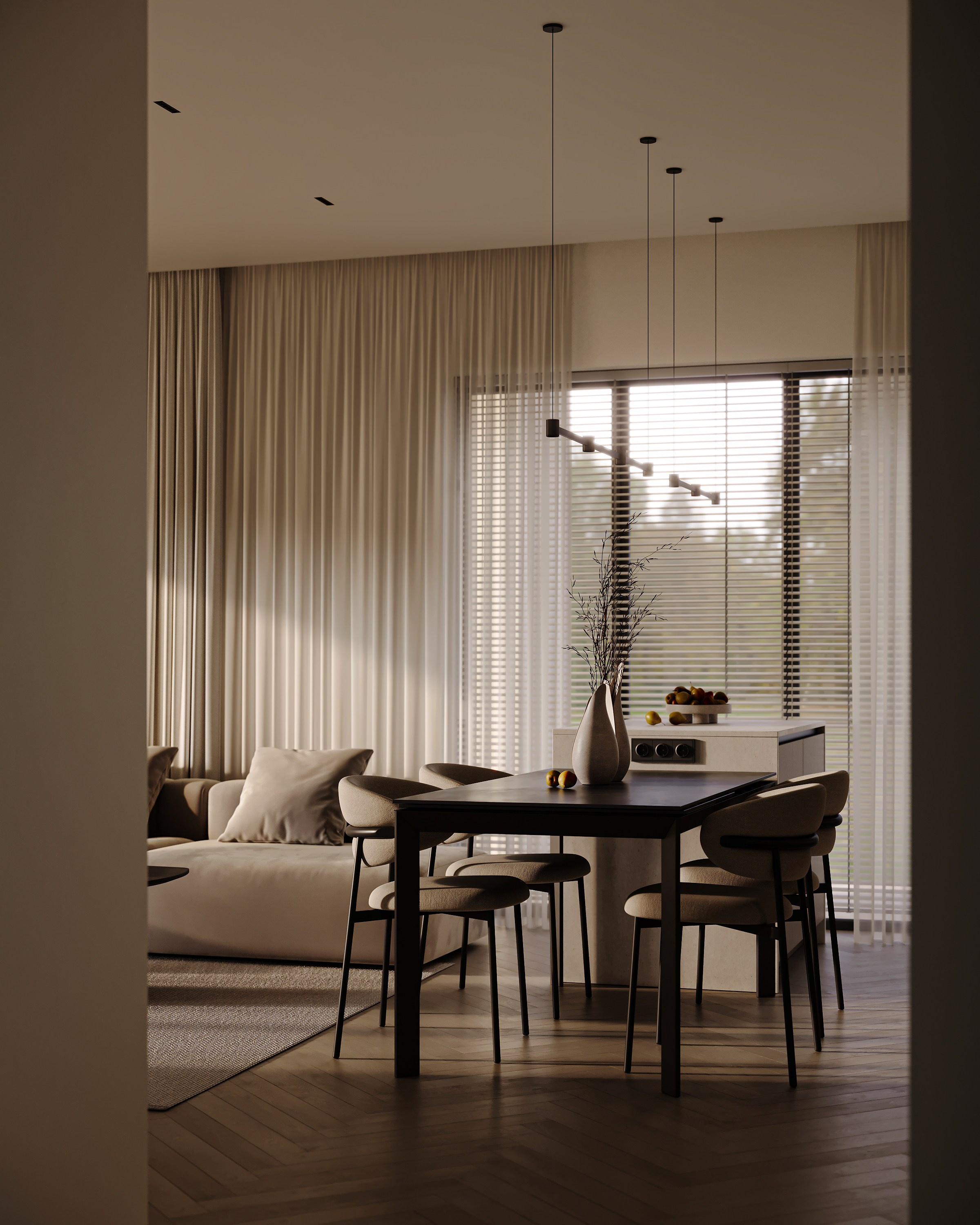 Дизайн интерьера в стиле теплый минимализм в Краснодаре