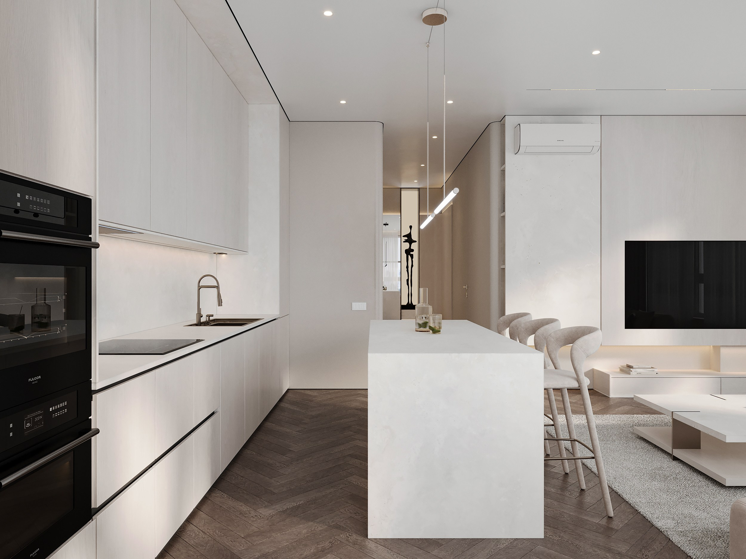 ЖК «Аль-Фараби 27», 73 м². Room Design Studio