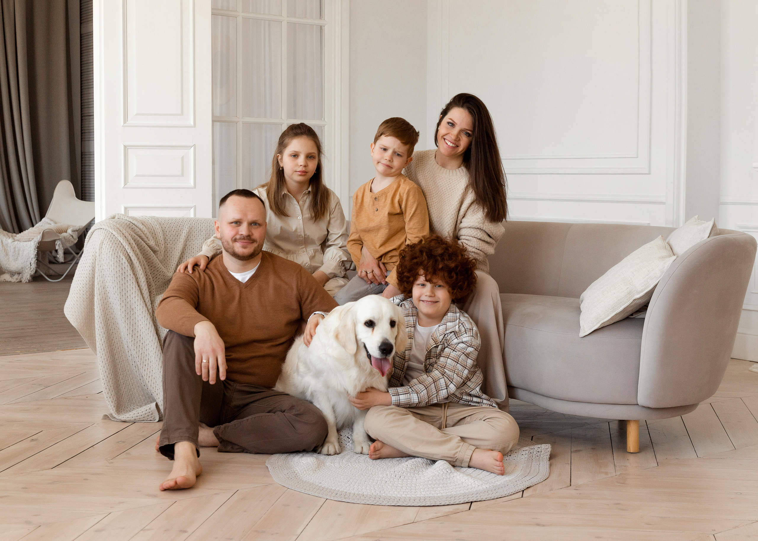 Семейная съемка в студии Villa Nina. Семейный фотограф в Екатеринбурге Маргарита Курносова