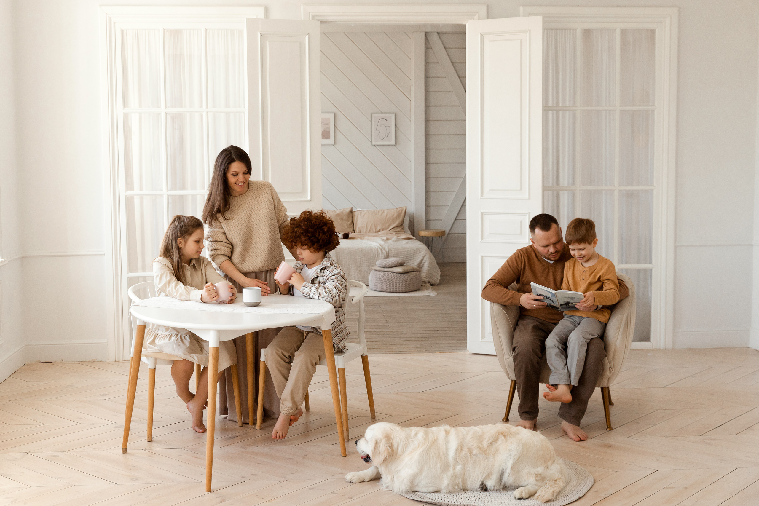 Семейная съемка в студии Villa Nina. Семейный фотограф в Екатеринбурге Маргарита Курносова