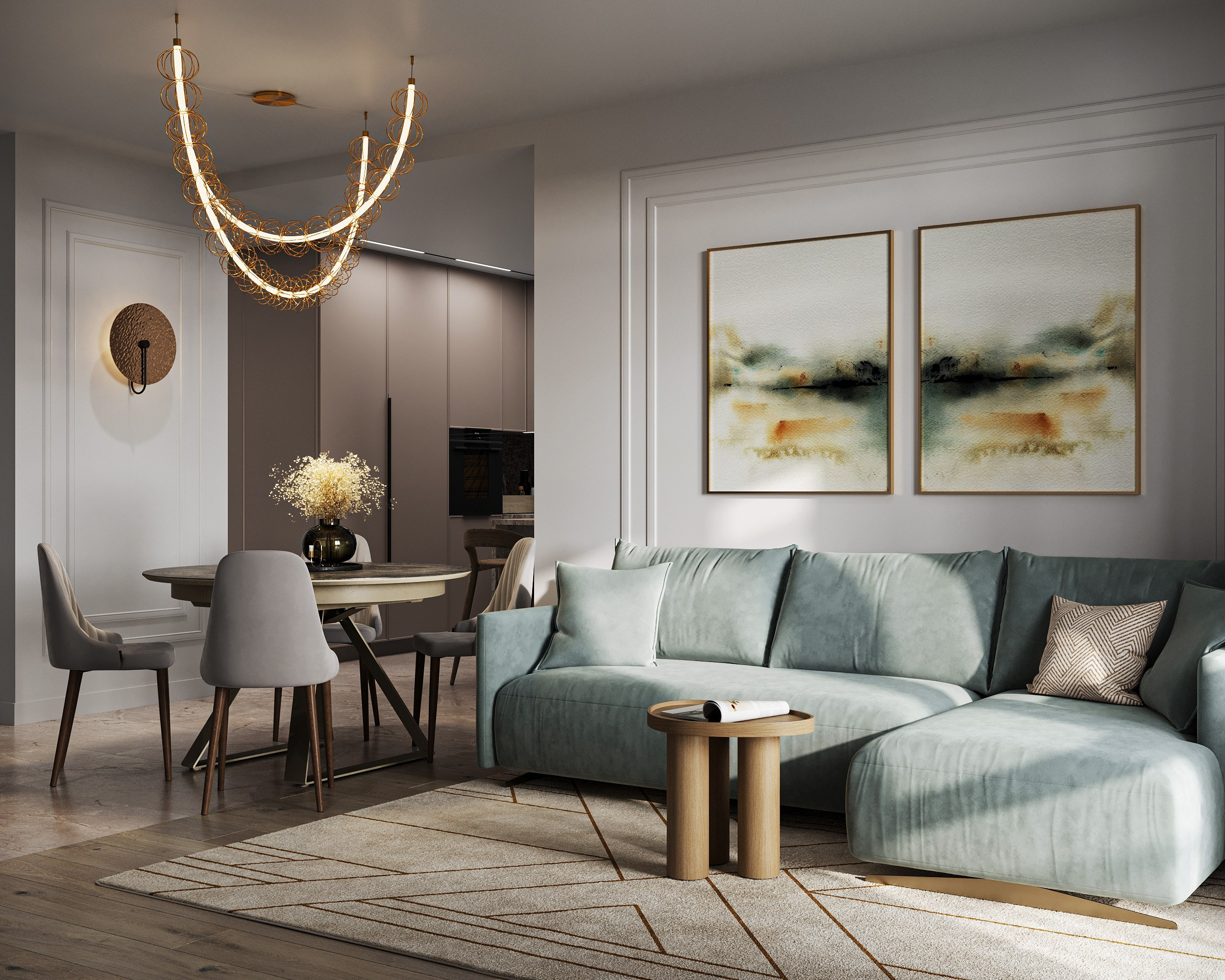 Kitchen living. 3D-Визуализатор Алёна Сулохина