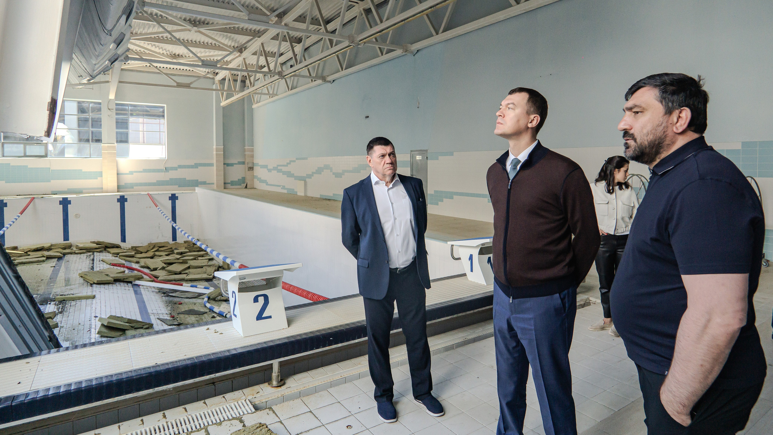 ОСМОТР МИНИСТРОМ СПОРТА РФ УЧЕБНО-ТРЕНИРОВОЧНОГО ЦЕНТРА НОВОГОРСК, МОСКВА. Репортажный и интерьерный фотограф, фотохудожник