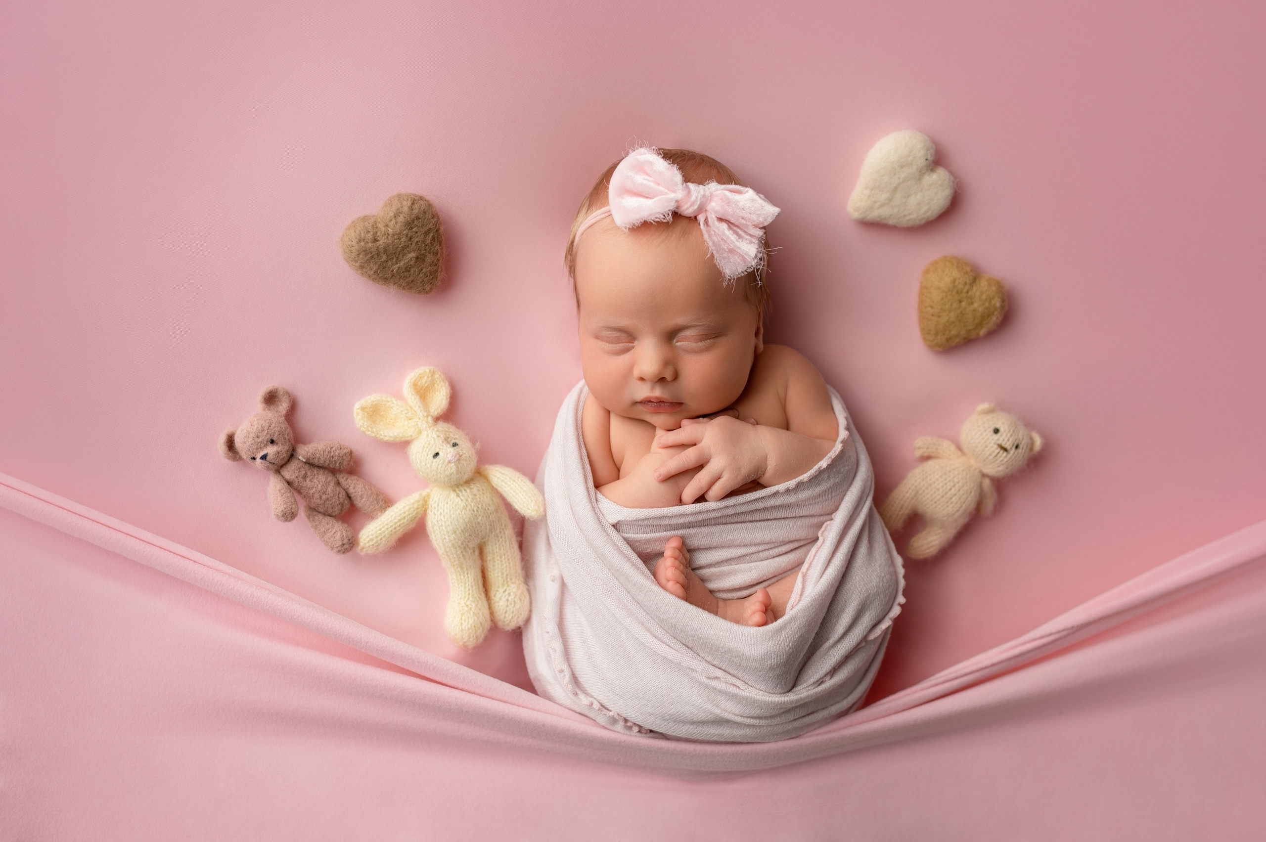 Новорожденные девочки. Детский фотограф в городе Жуковский Алиса Коробанова