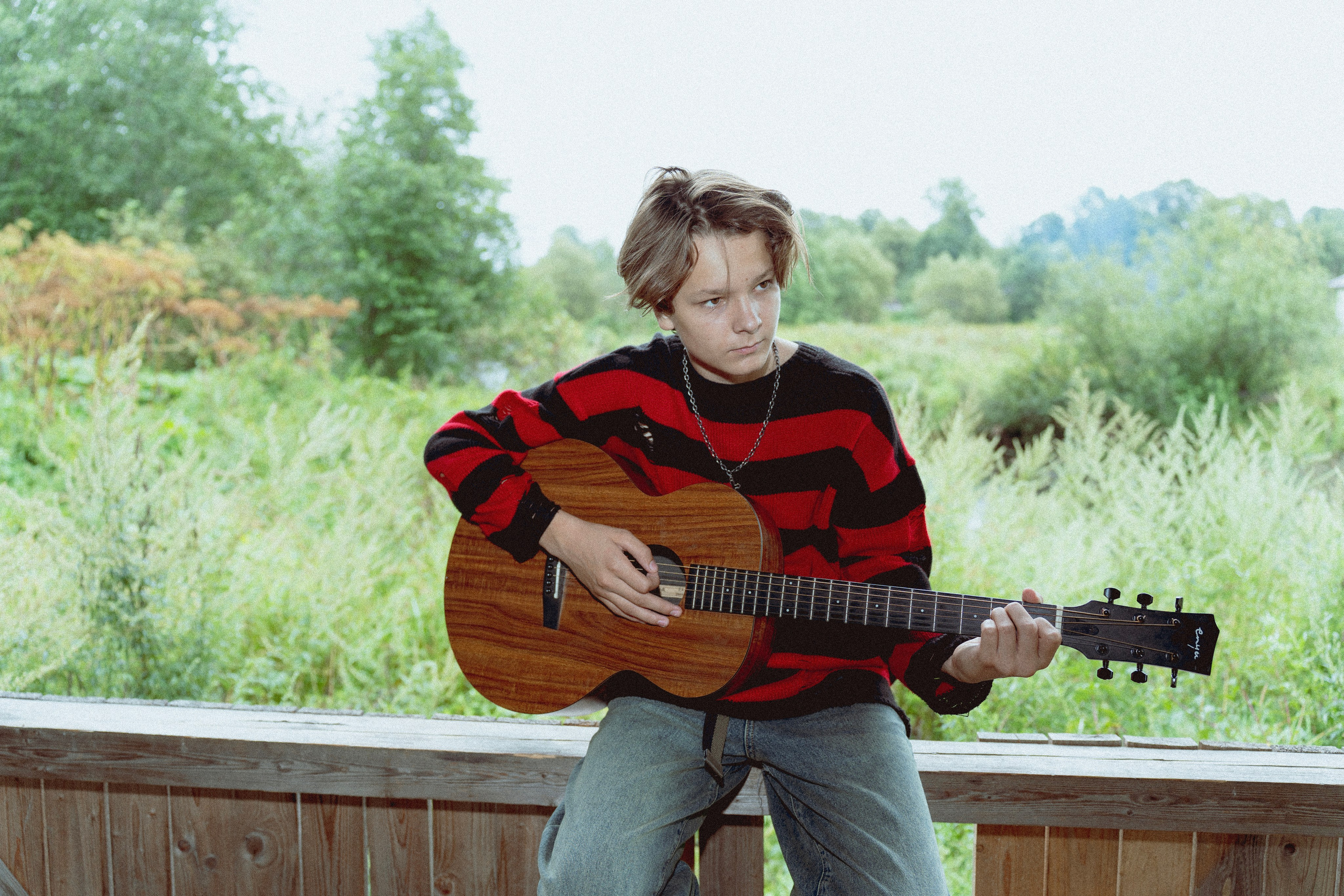 Маленькая история о юном музыканте. Фотограф Евгений Егоров