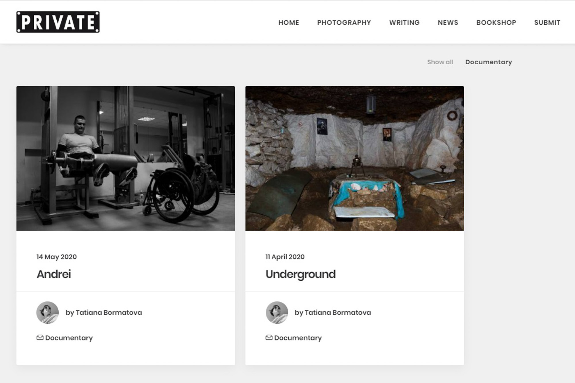 Публикации. Документальный фотограф Татьяна Борматова