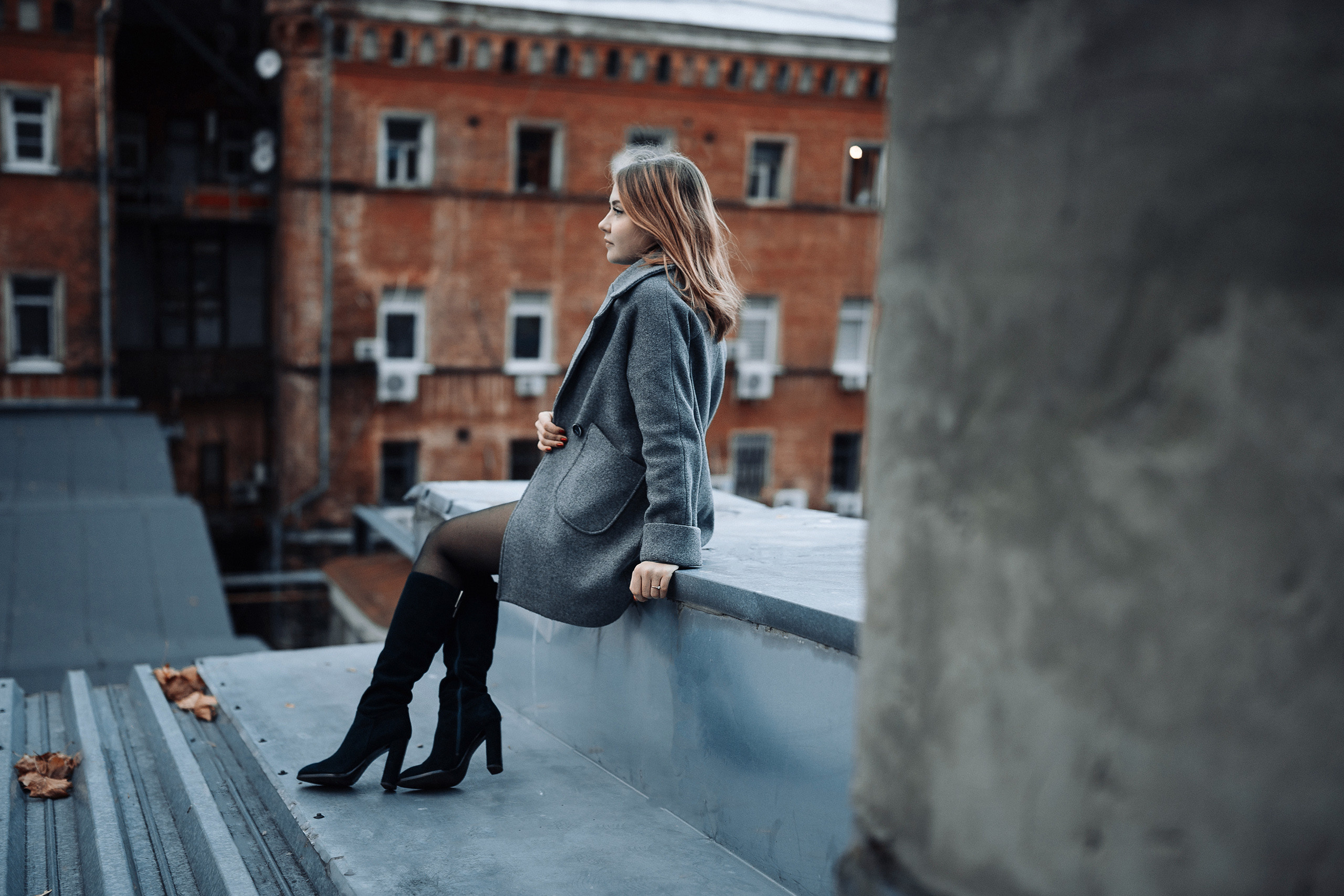 На крыше (Аня). Фотография