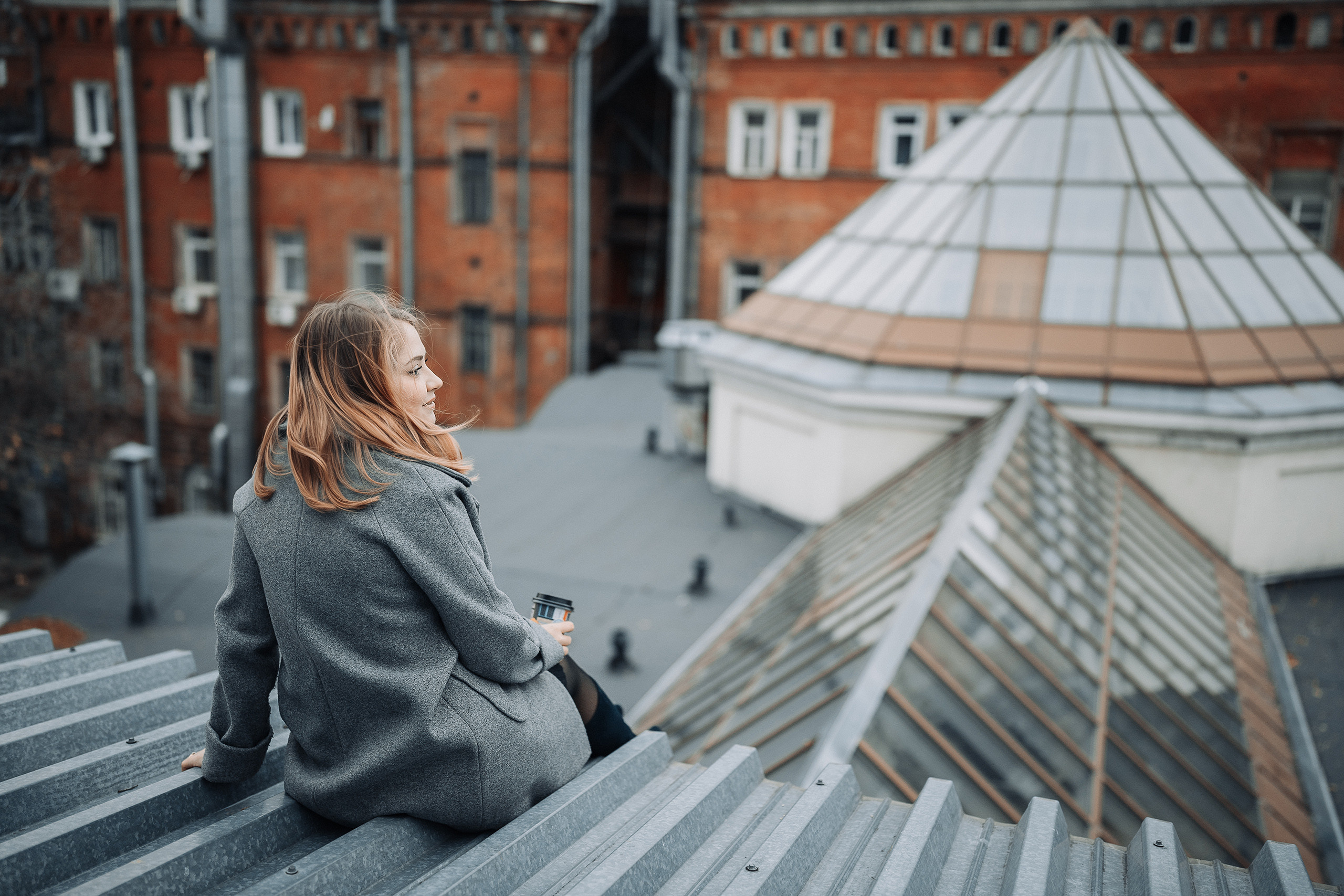 На крыше (Аня). Фотография