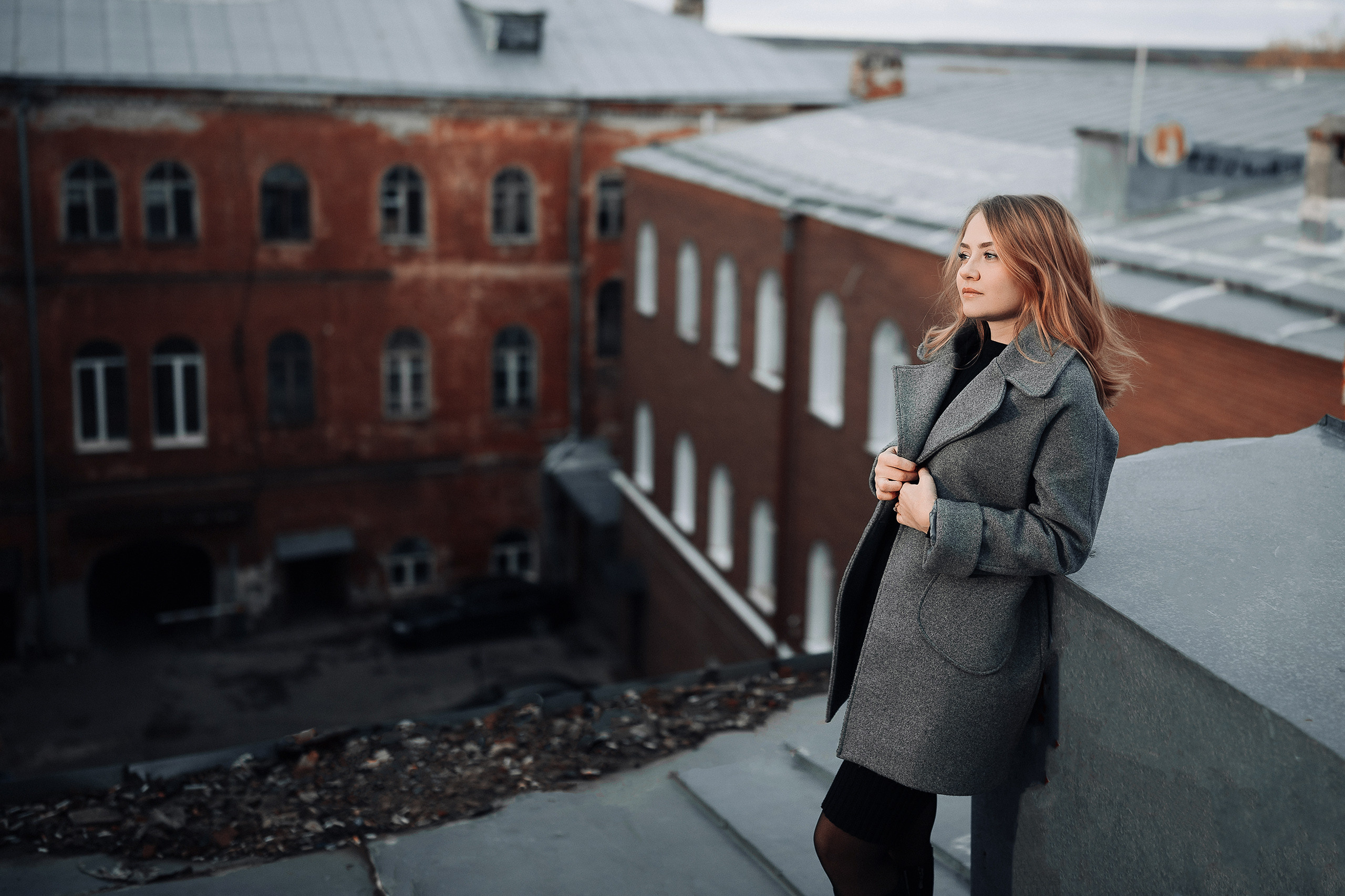 На крыше (Аня). Фотография