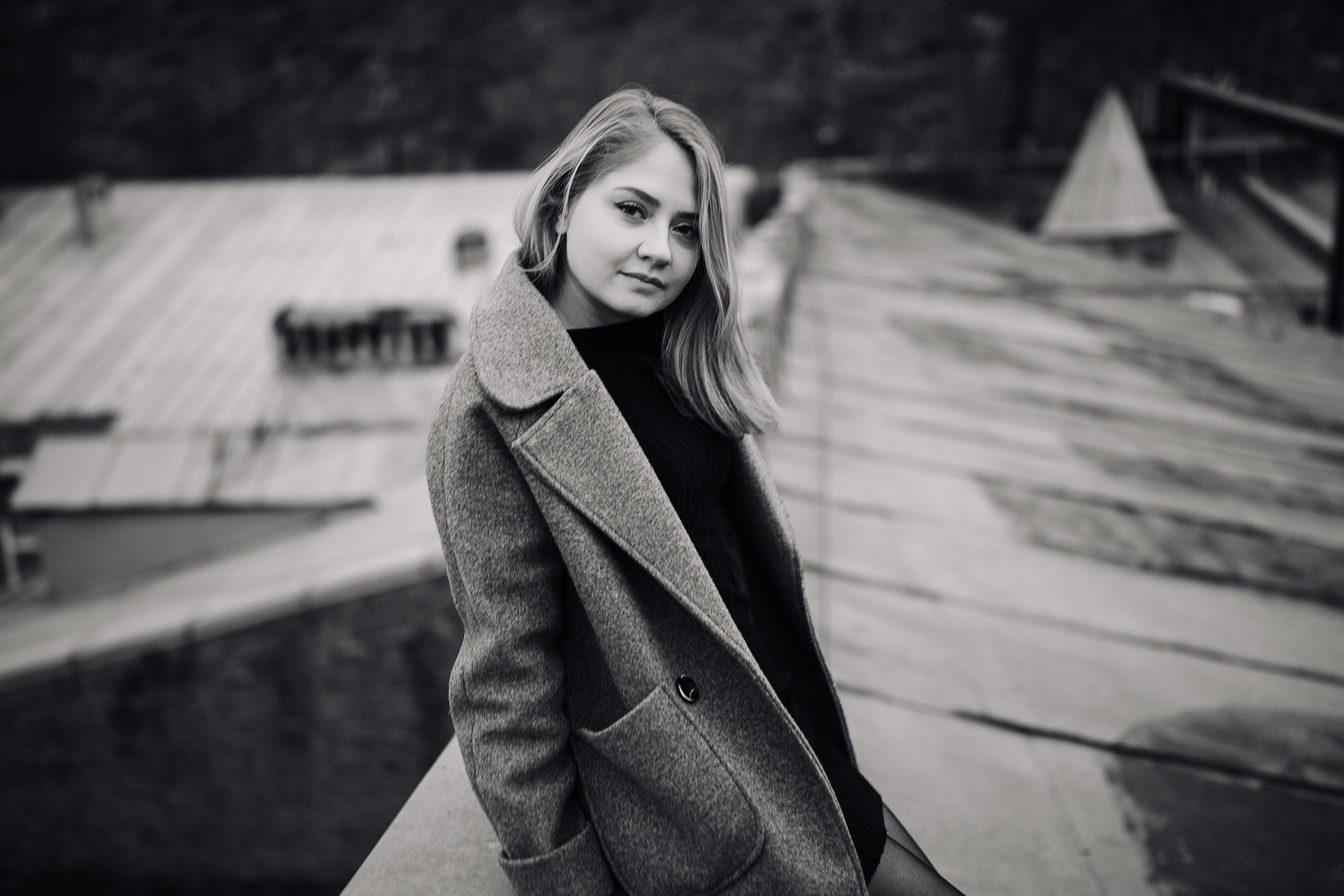 На крыше (Аня). Фотография