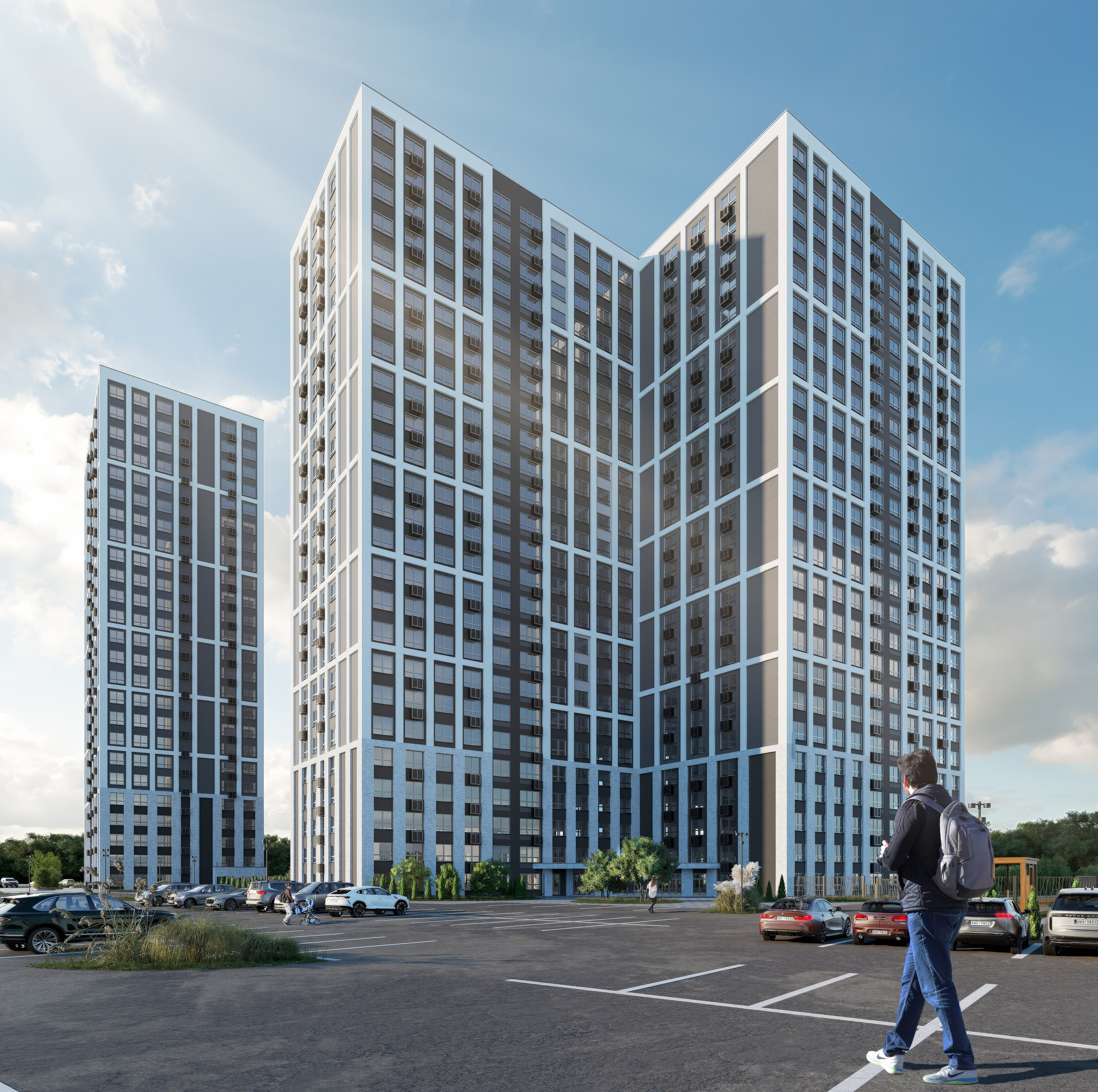 Реалистичная 3D визуализация ЖК "Патриот Парк". Современный подход к архитектуре и дизайну.