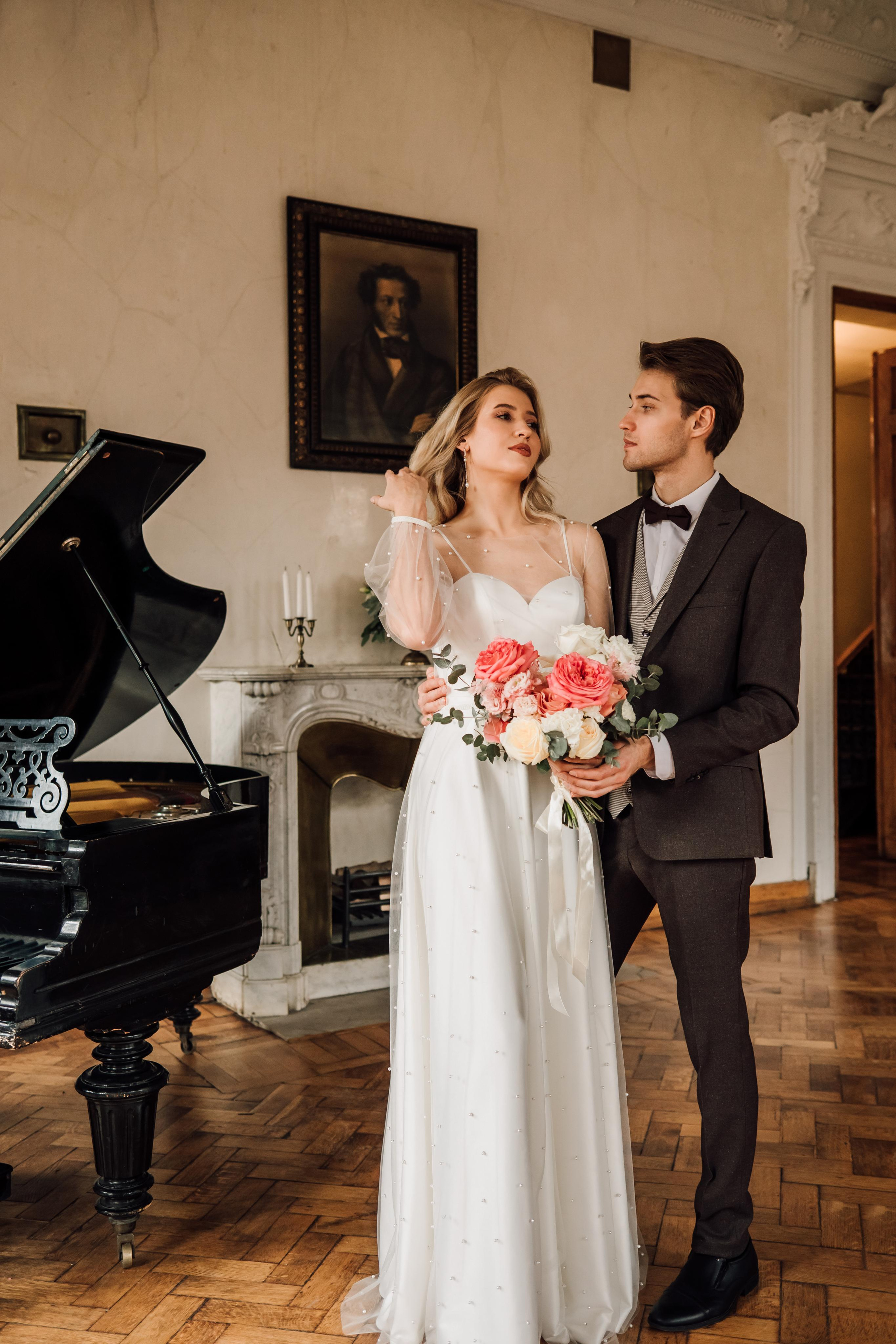 Анна и Андрей. Библиотека им. Пушкина. Свадебный и семейный фотограф в Москве Евгения Лисина