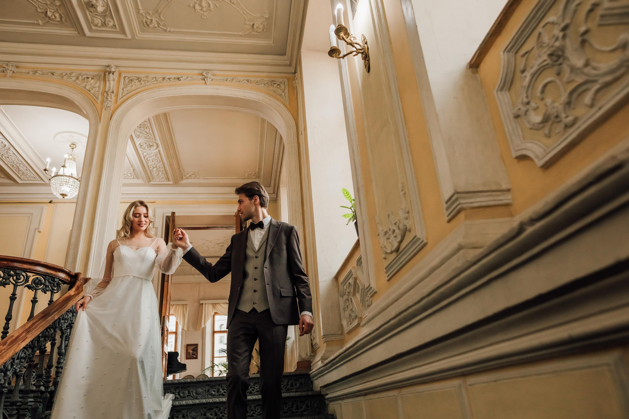 Анна и Андрей. Библиотека им. Пушкина. Свадебный и семейный фотограф в Москве Евгения Лисина