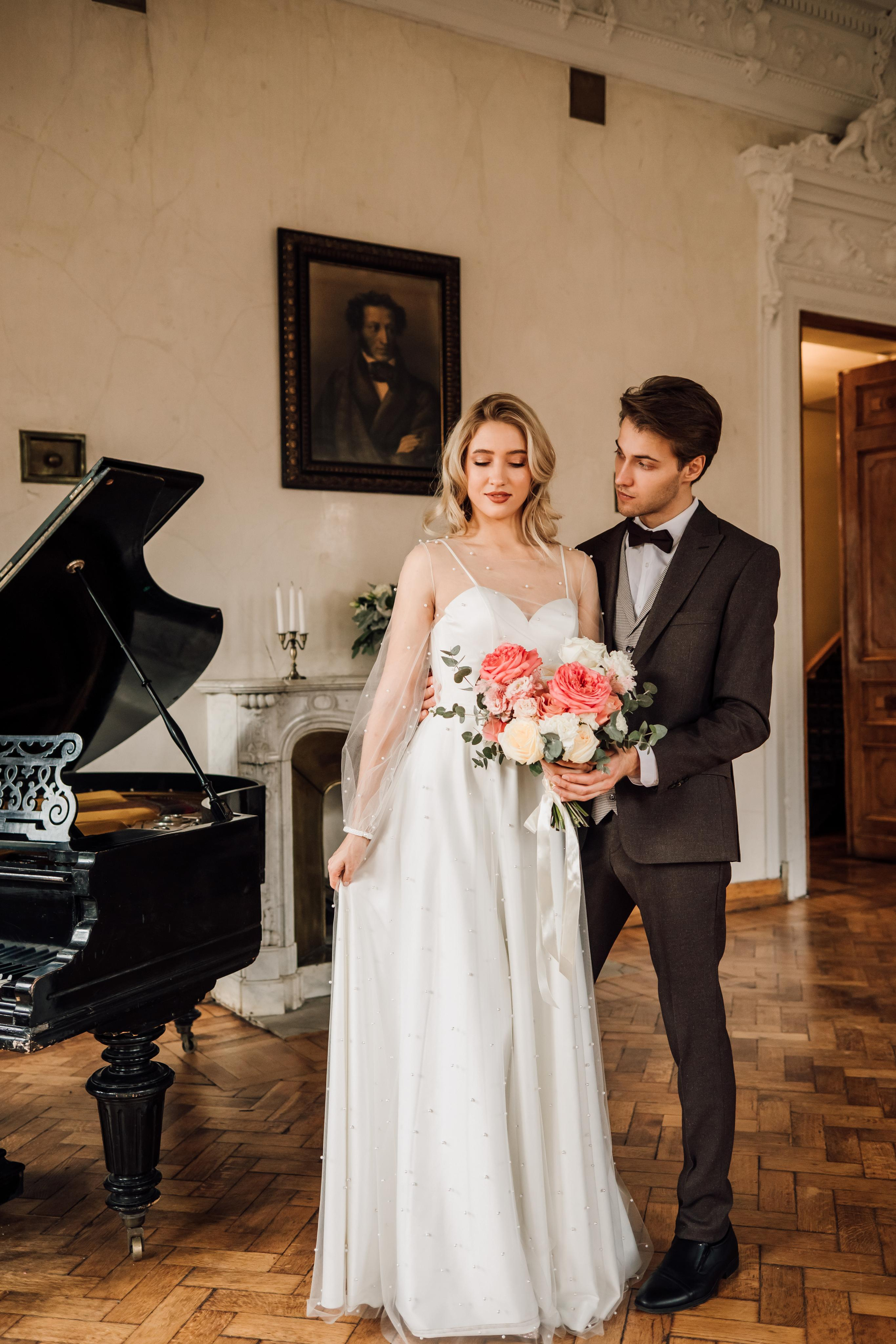 Анна и Андрей. Библиотека им. Пушкина. Свадебный и семейный фотограф в Москве Евгения Лисина