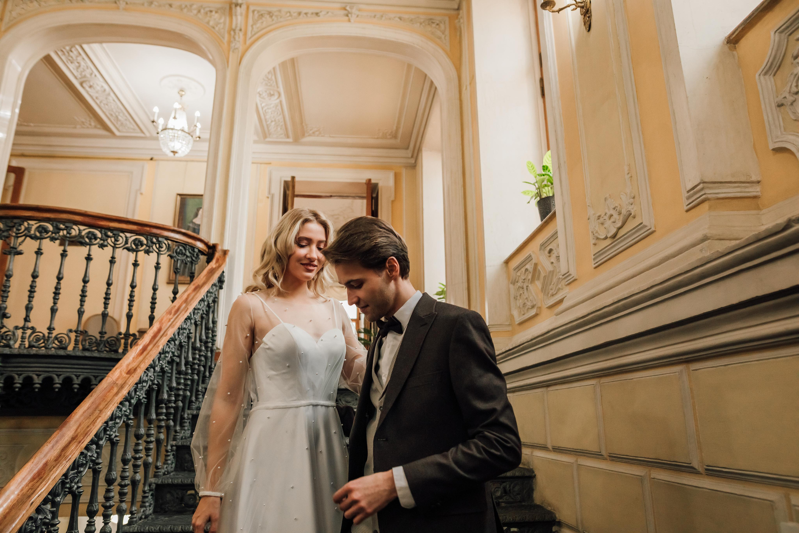 Анна и Андрей. Библиотека им. Пушкина. Свадебный и семейный фотограф в Москве Евгения Лисина