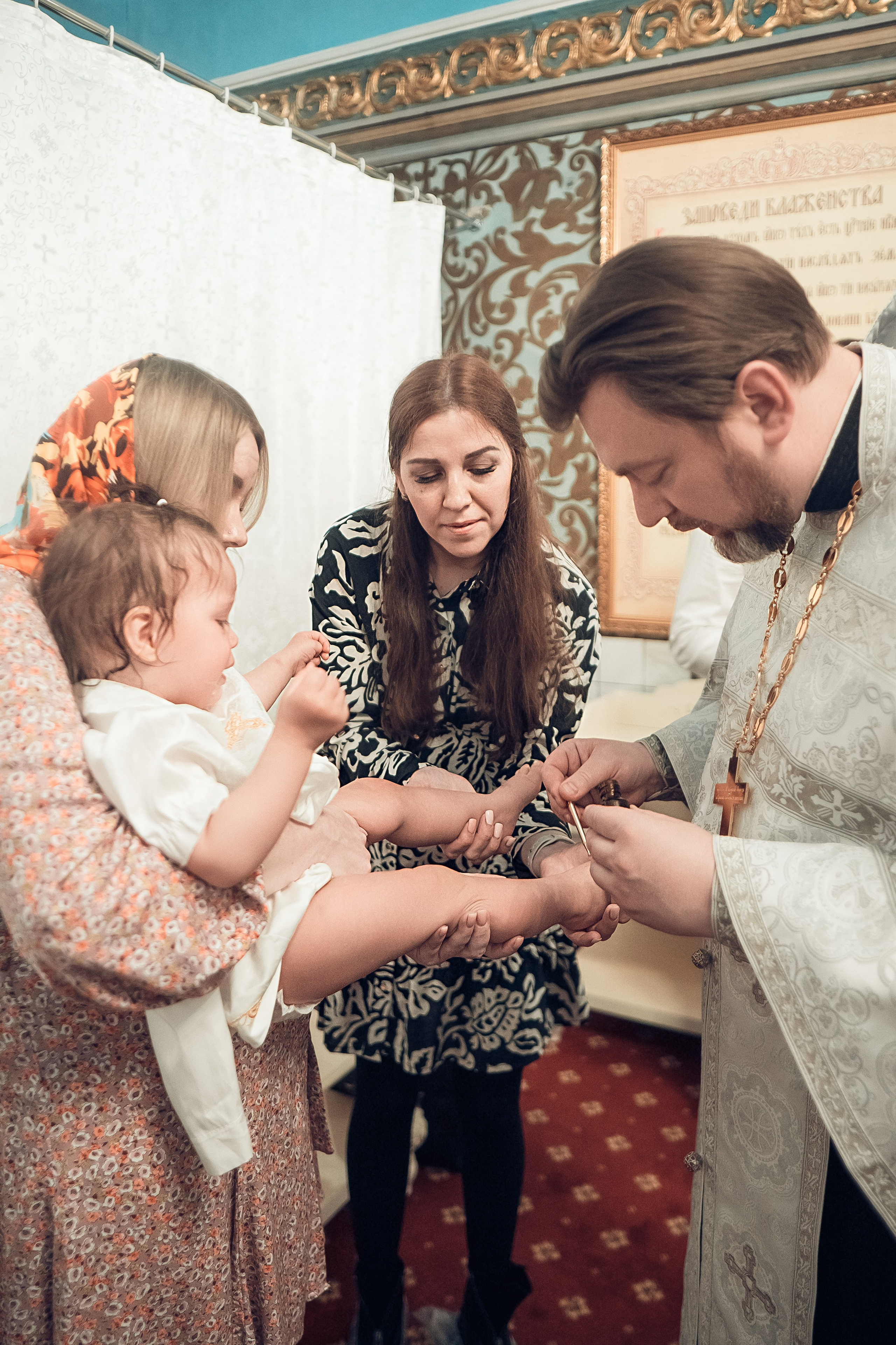 Таинство Крещения Артема, Ангелины и Адрианы