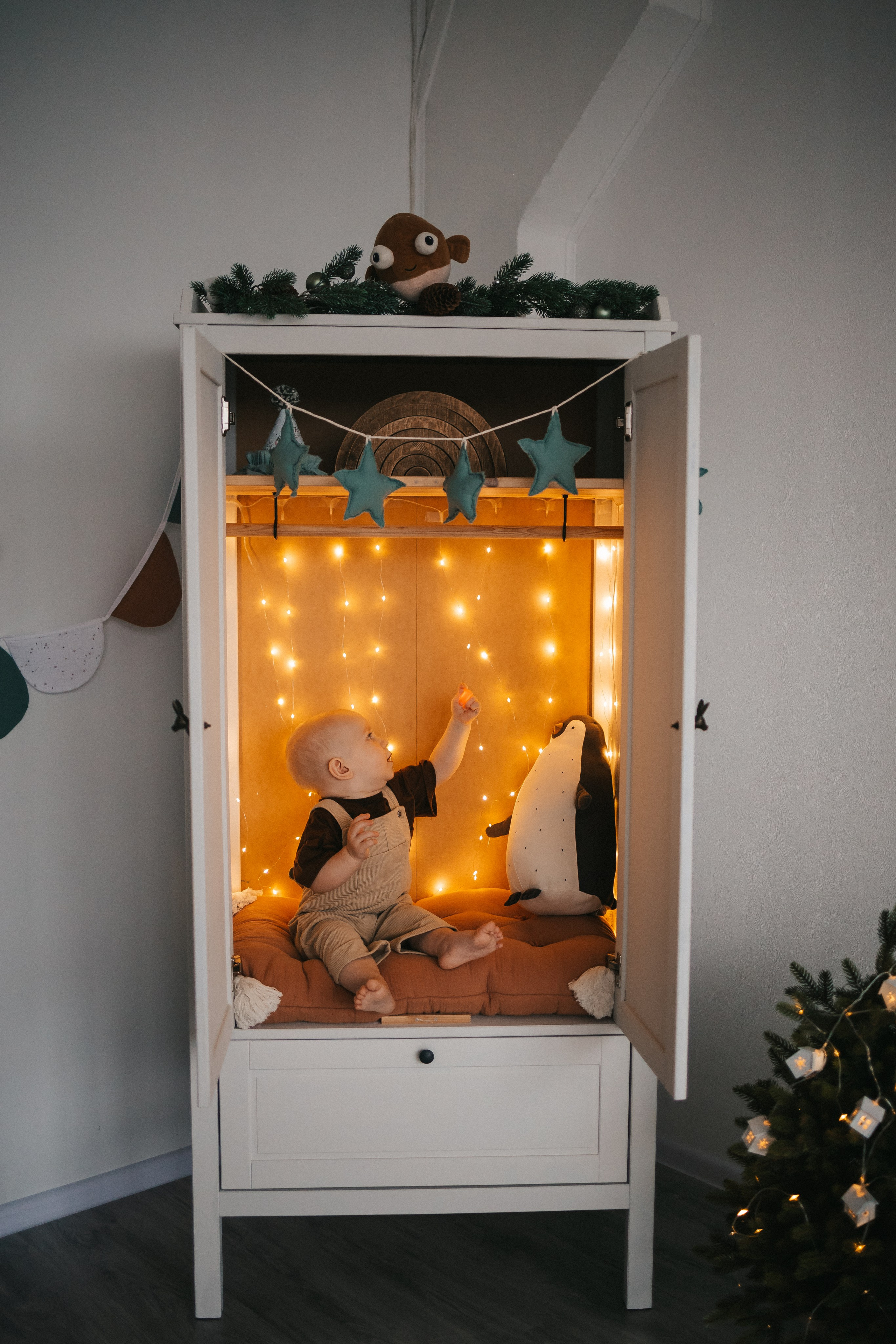 Саше 1 годик в новогодних локациях. Фотограф Нижний Новгород