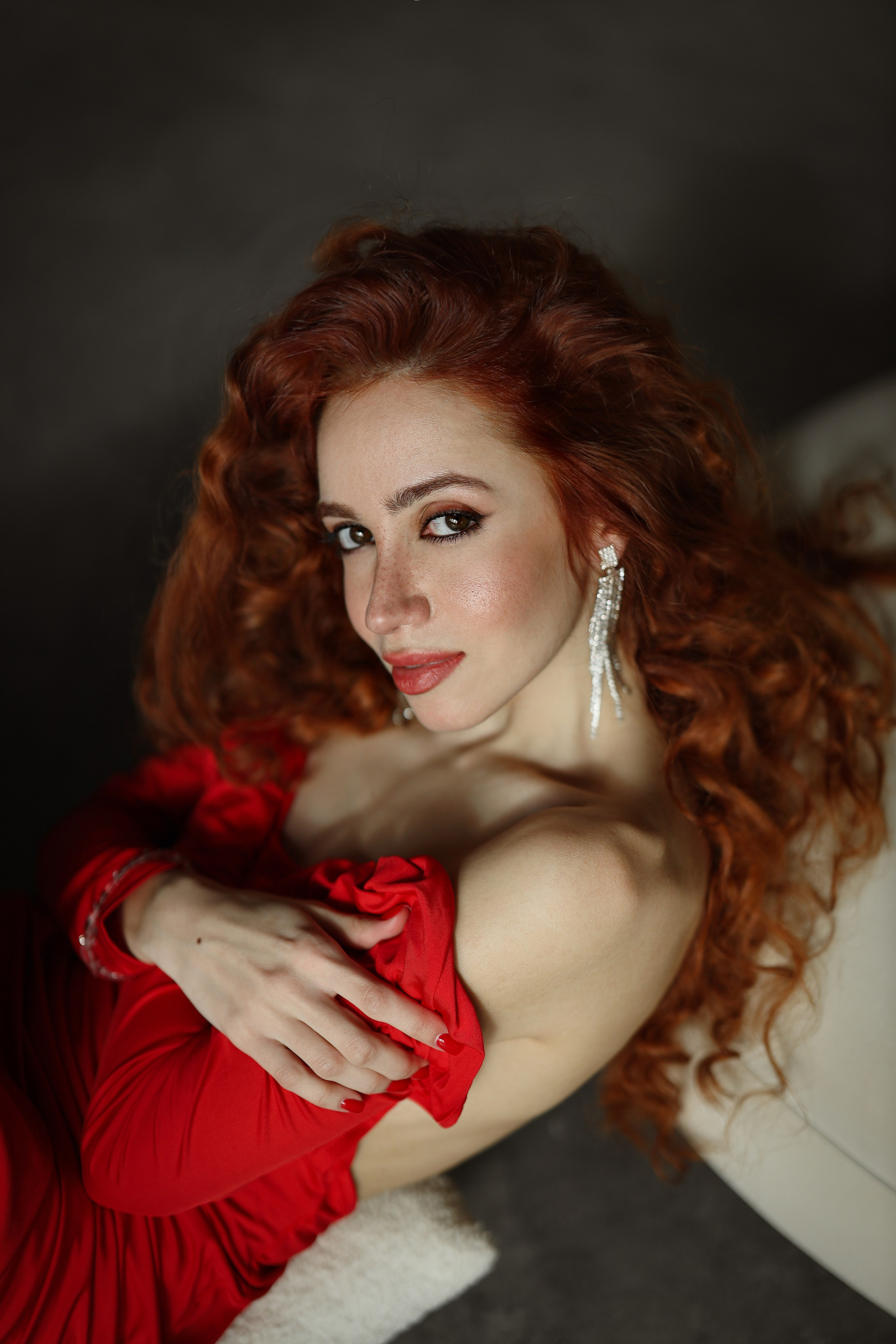 фотосессия в красном платье