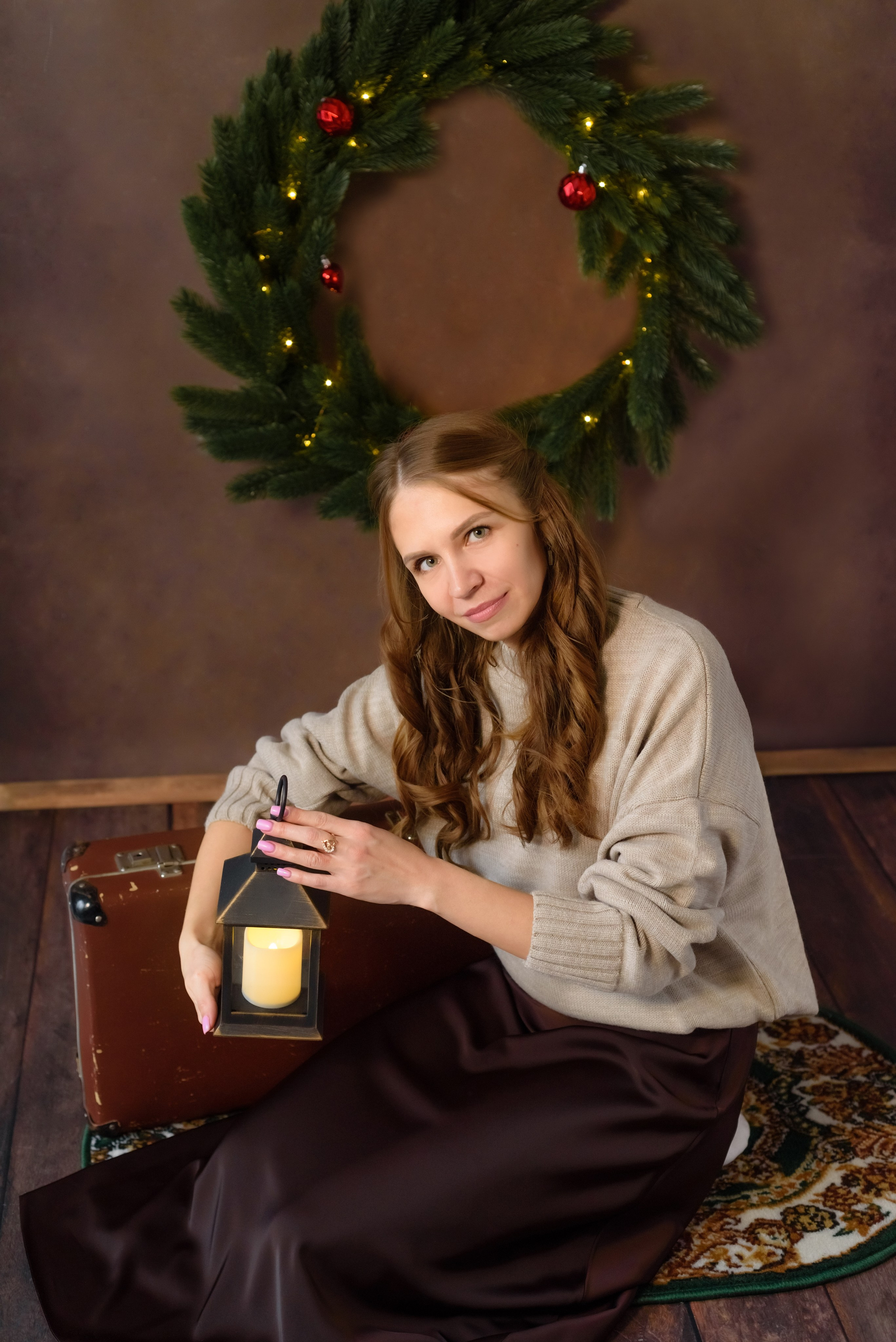 Новогодняя фотосессия «Красные ягоды» Полина и Инна. Детский Фотограф |Фотограф на годик в Брянске Ирина Романова