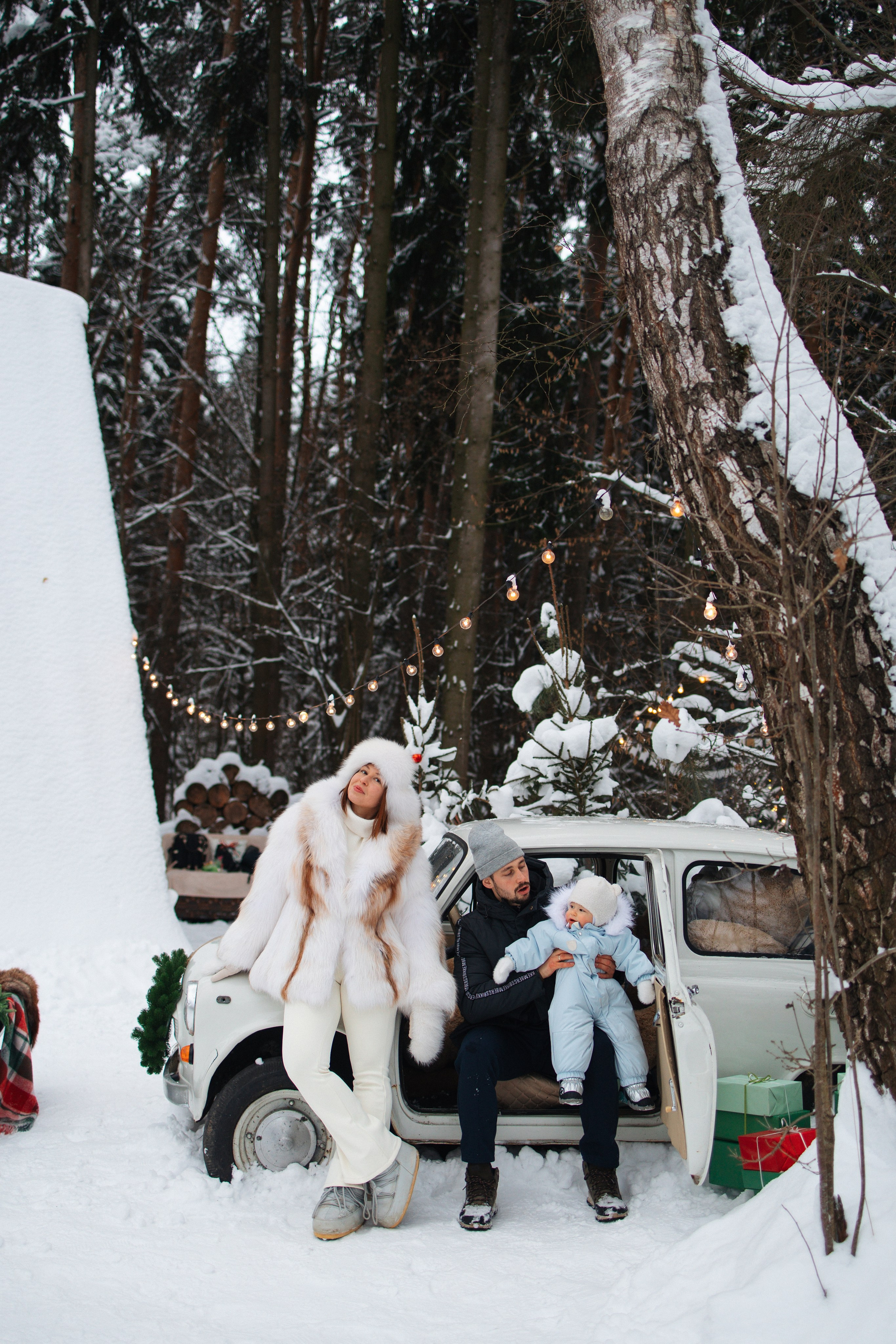 Ксения, Владимир, Леон, Шале в лесу. Семейный фотограф в Москве Марина Петра