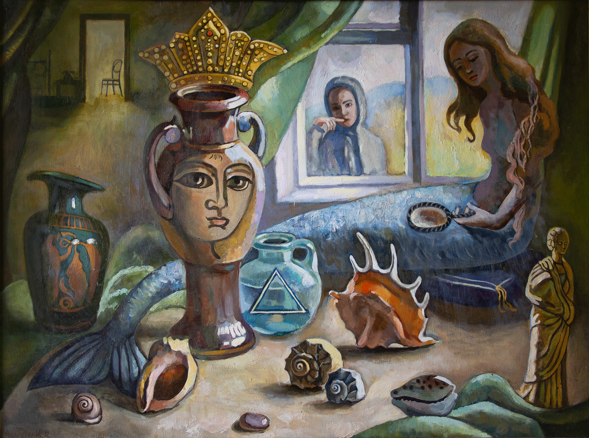 Русалочьи сказки. Холст, масло. Вариант 2011 года