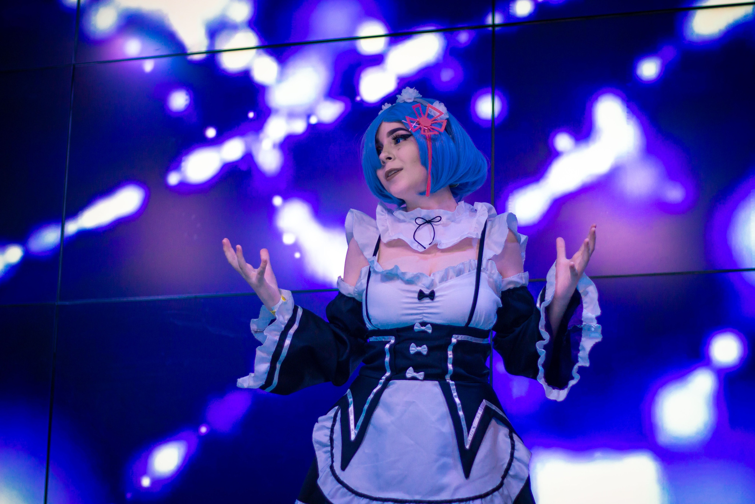 Косплей на Рем из аниме Re:Zero