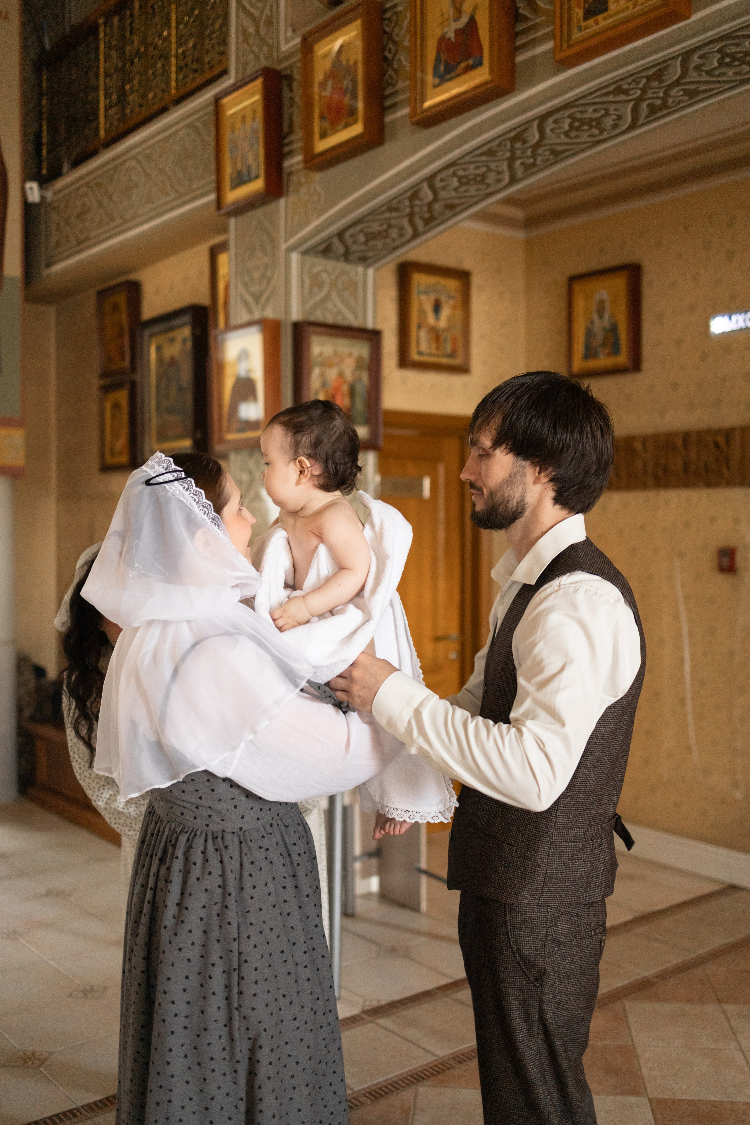 Таинство Крещения Мишель. Фотограф новорождённых Newborn Москва