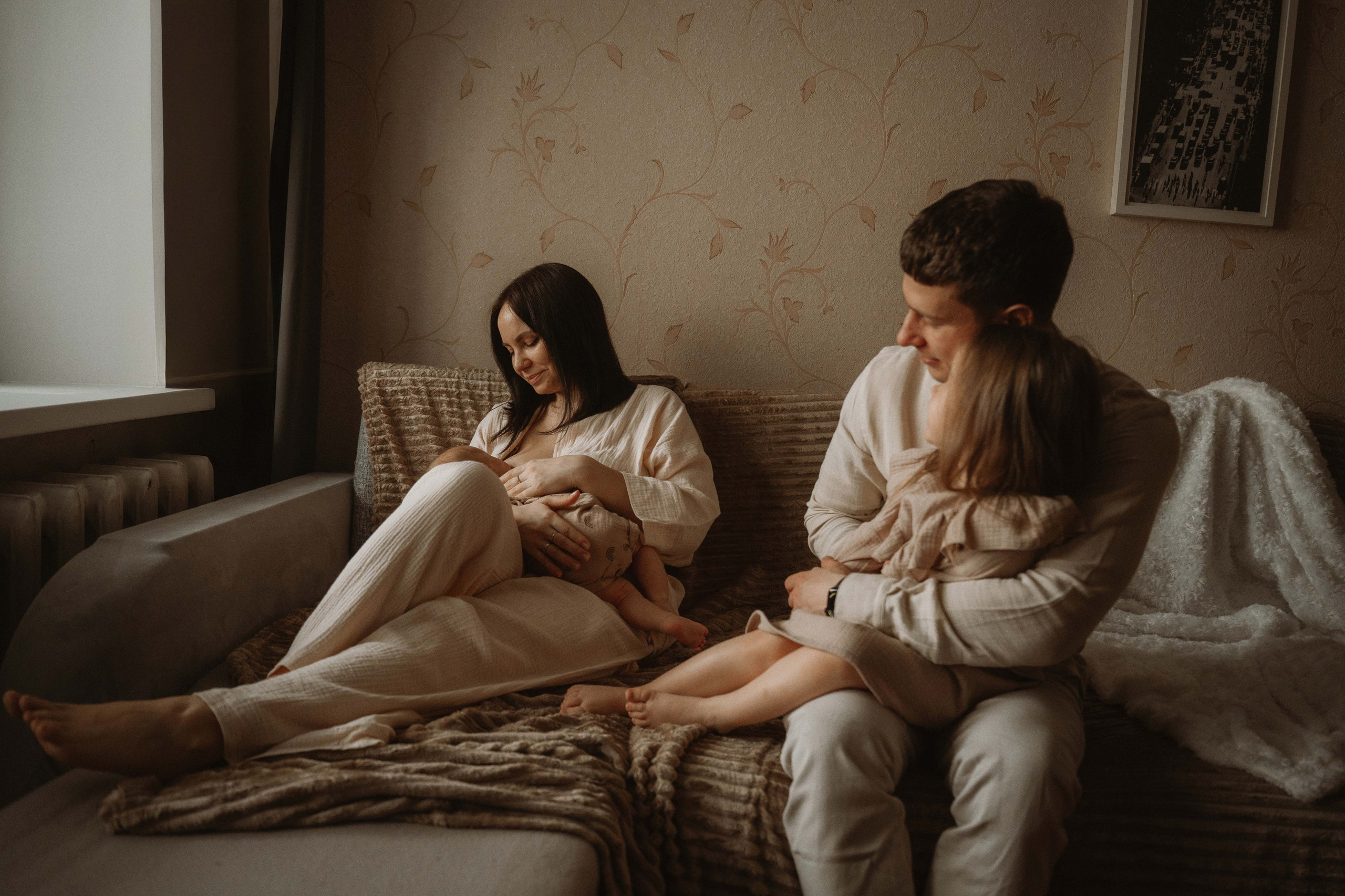 Ваня, Лера, Алиса и Кирюша. Семейный фотограф • Домашние съемки в Нижнем Новгороде