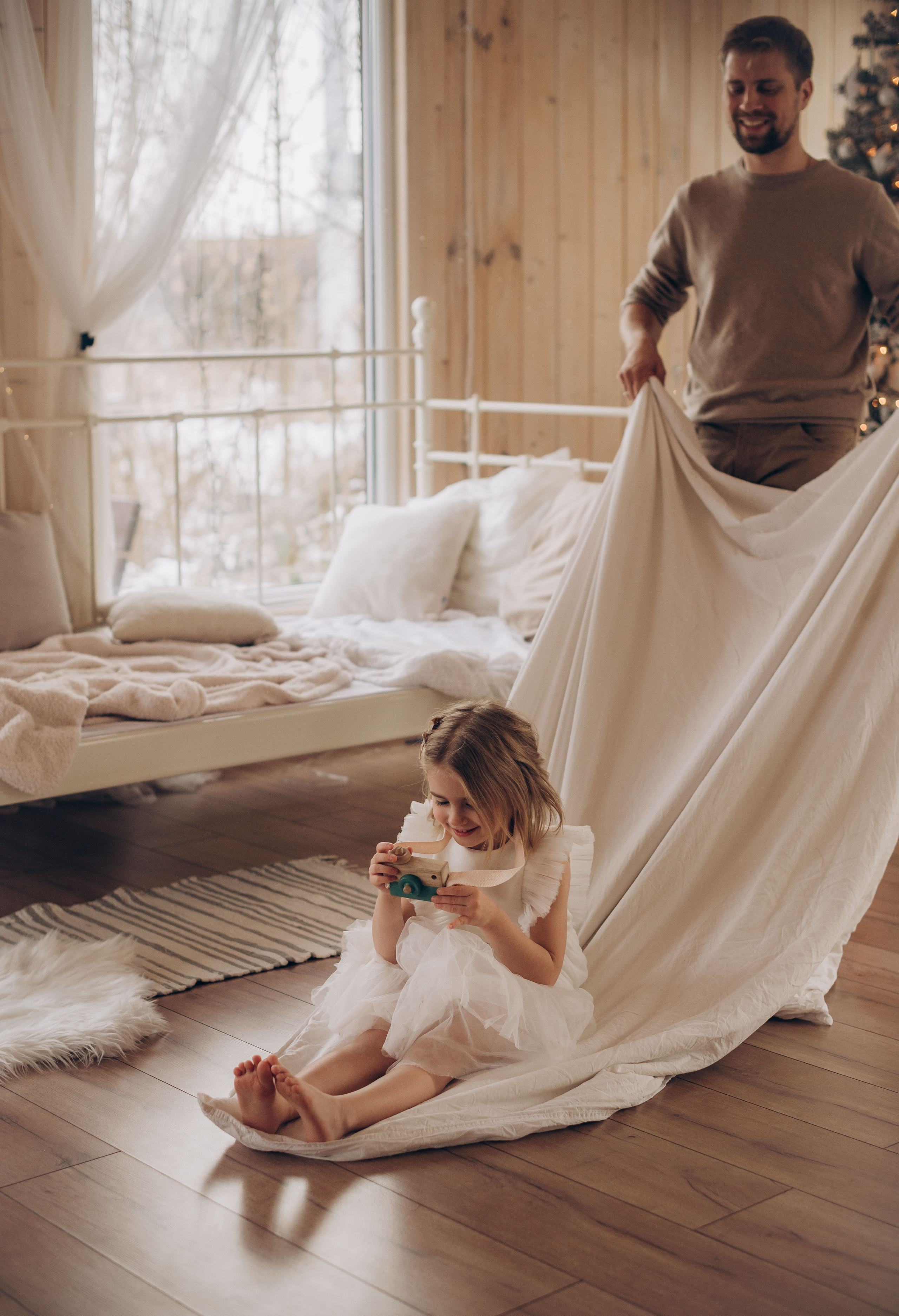 Семейная новогодняя фотосессия в студии. Семейный фотограф в Домодедово и Москве Елена Пичугина