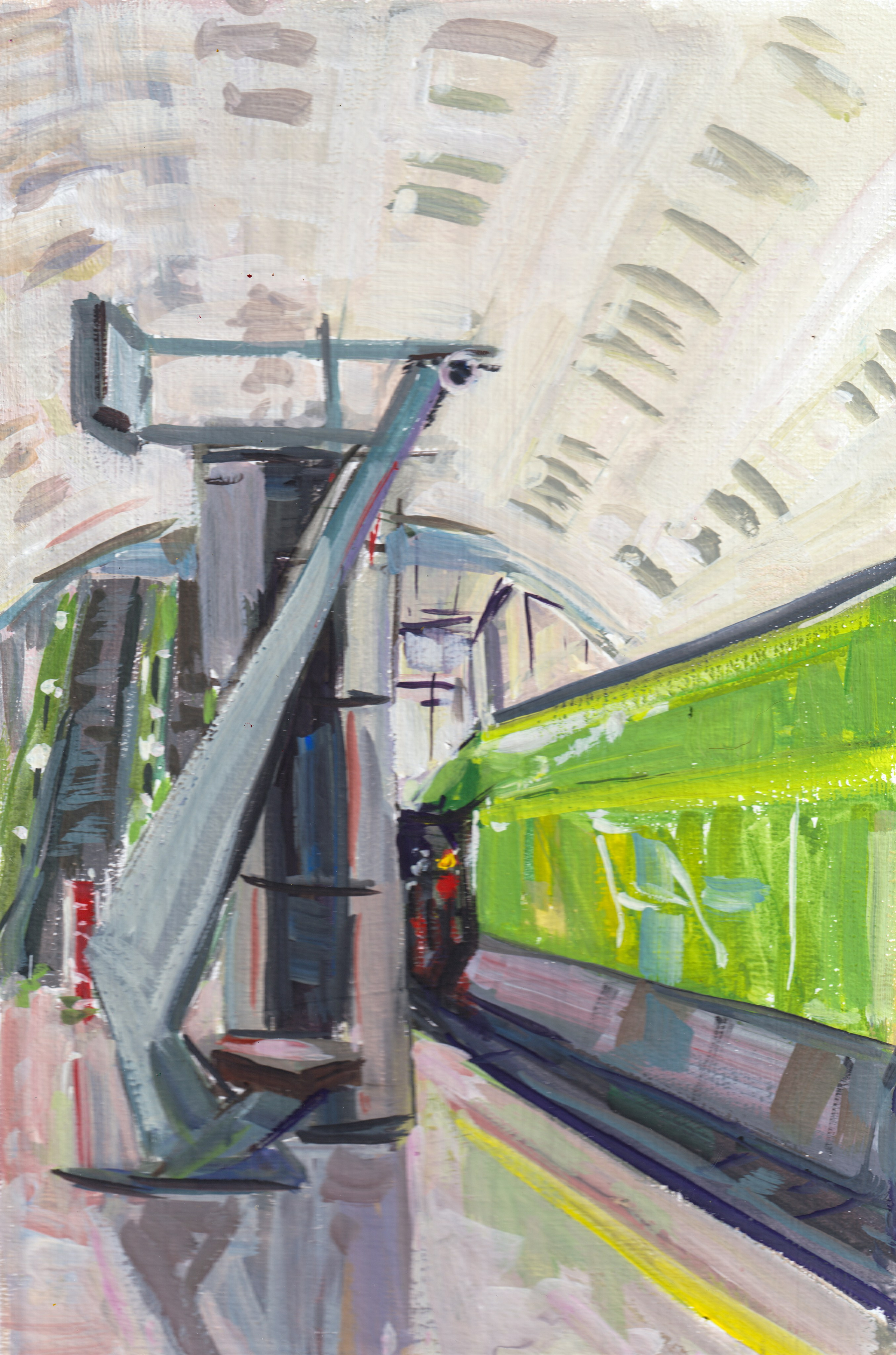 "A study. Novomoskovskaya street. Troitskaya line" cardboard, gouache 29x18cm, 2026 not for sale