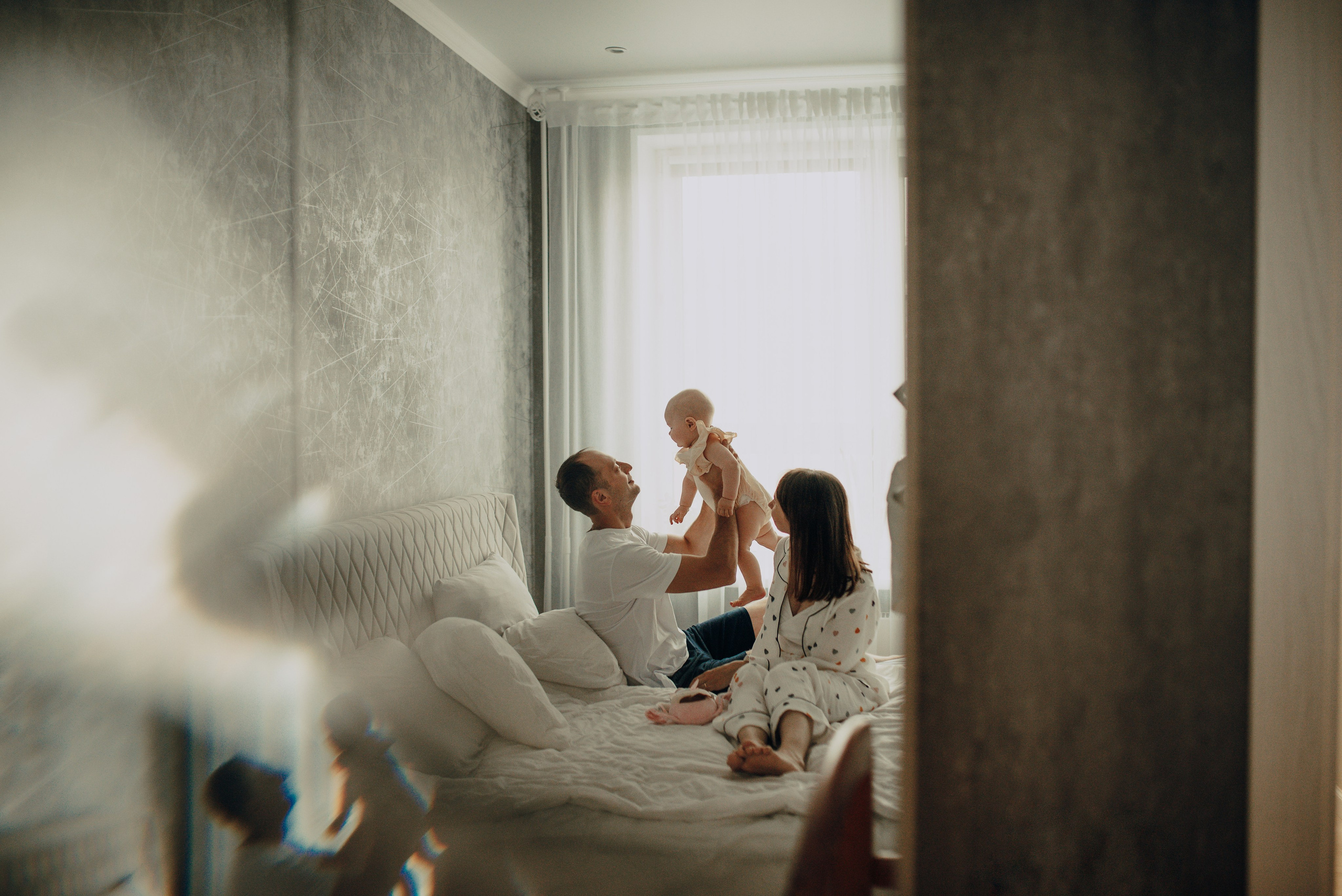 Домашняя семейная история: Василисе 10 месяцев. Семейная фотосессия Бутово Москва фотограф Алина Морщагина